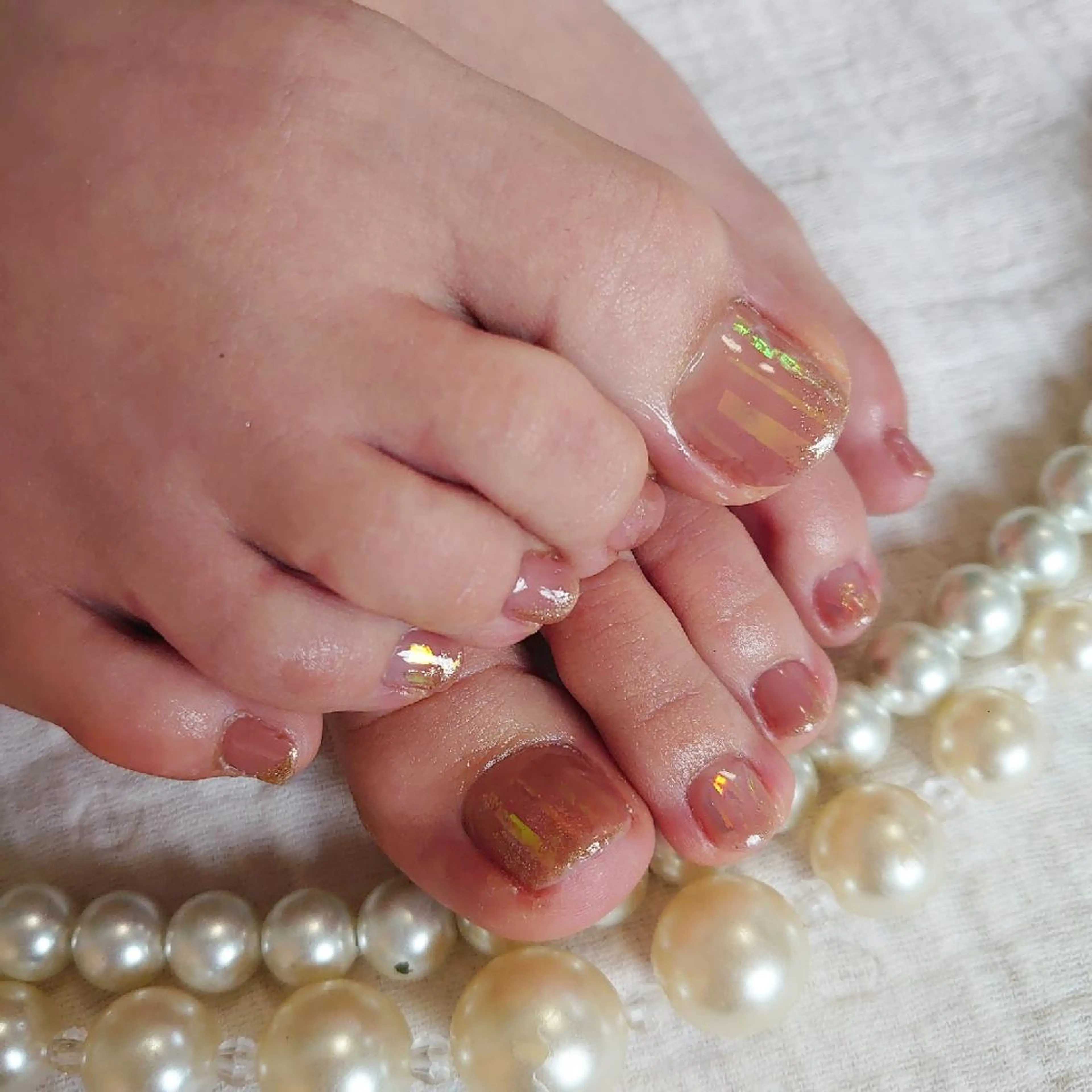 ネイル オーロラネイル フットネイル MANA MANAのネイルデザイン