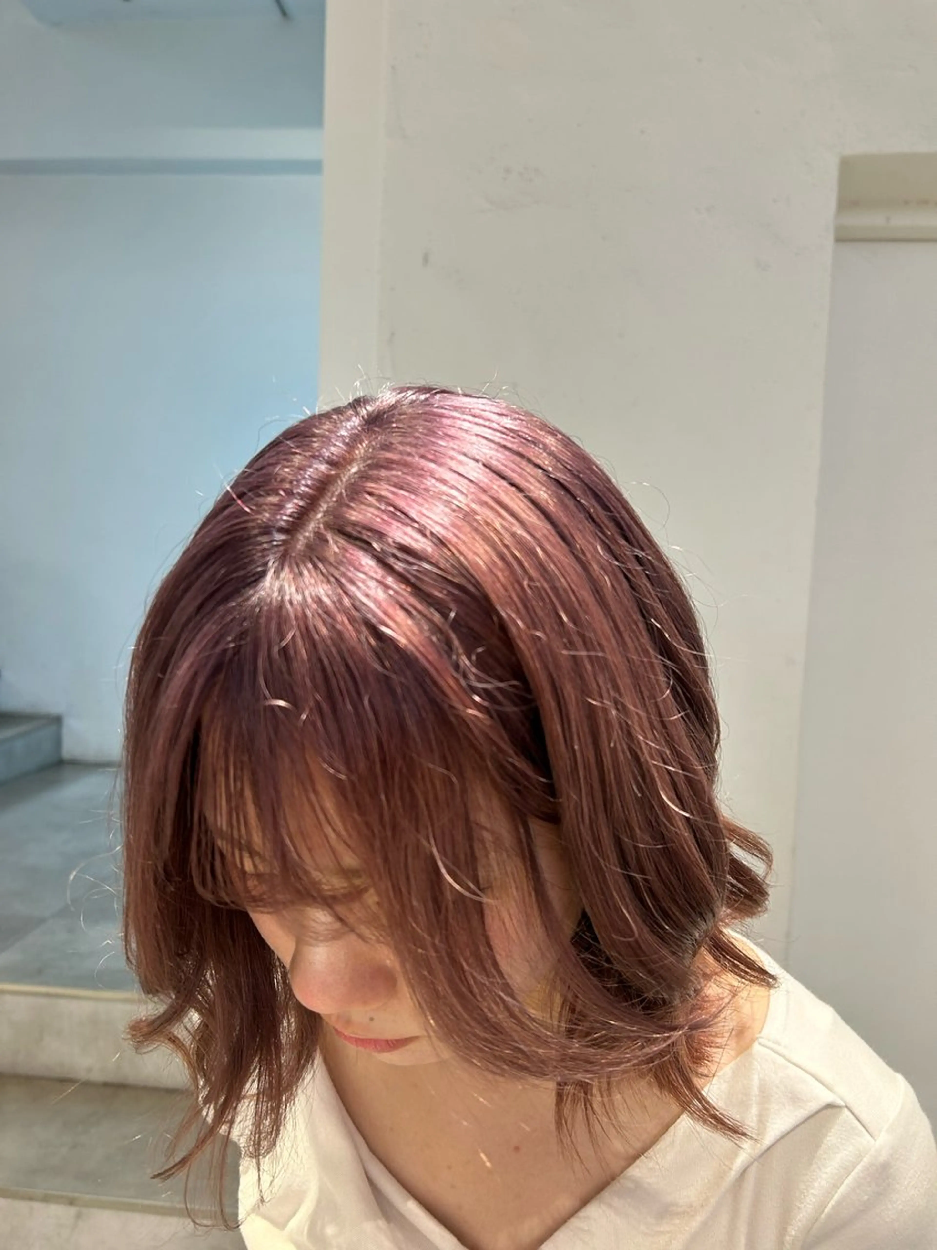 ミディアム カラー ヘアカラー ツヤ髪カラー/ハイト ーン🌺kae🌺のヘアスタイル