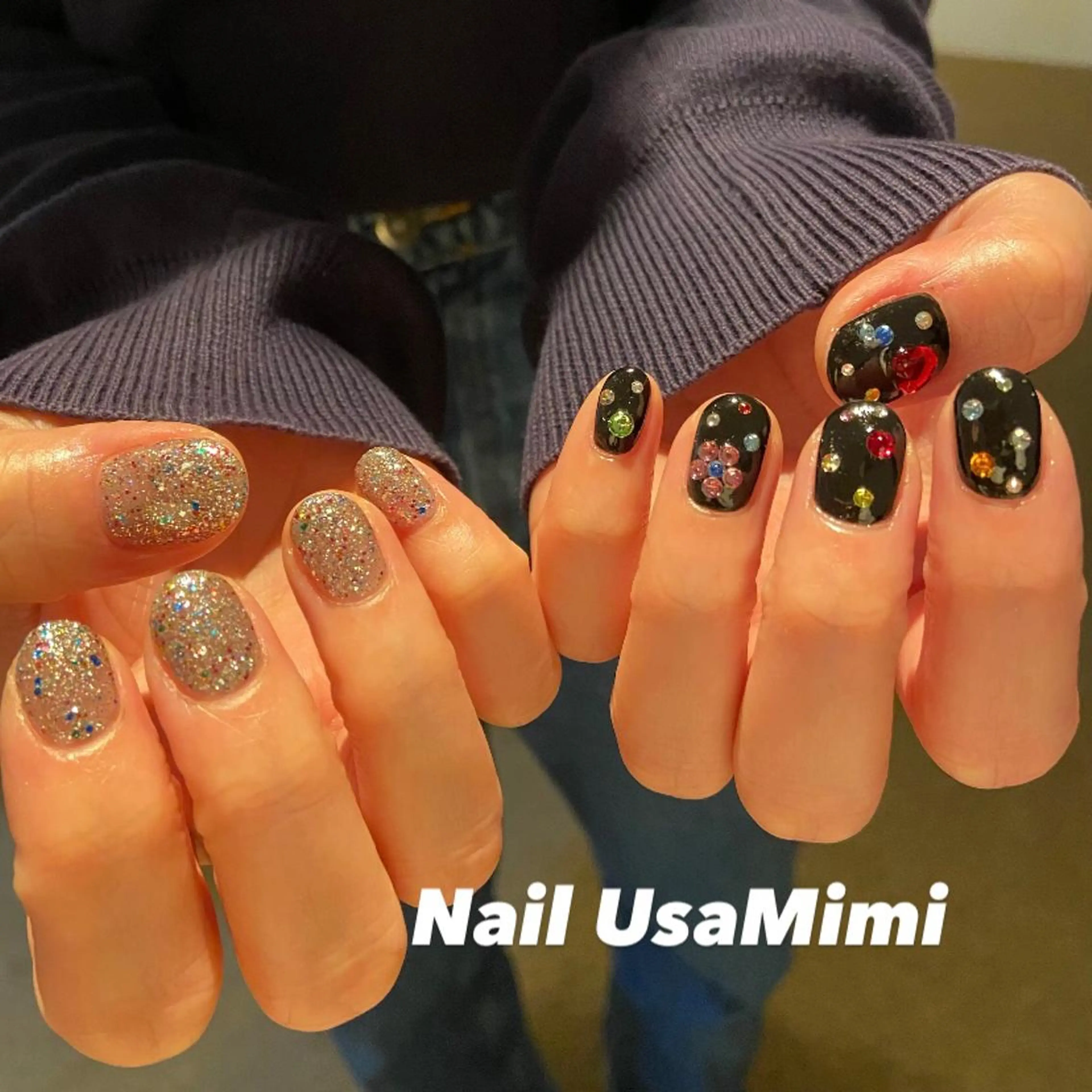 ネイル フットネイル ジェルネイル マグネットネイル 持ち込み ニュアンスネイル 本町ネイルNail UsaMimiのネイルデザイン