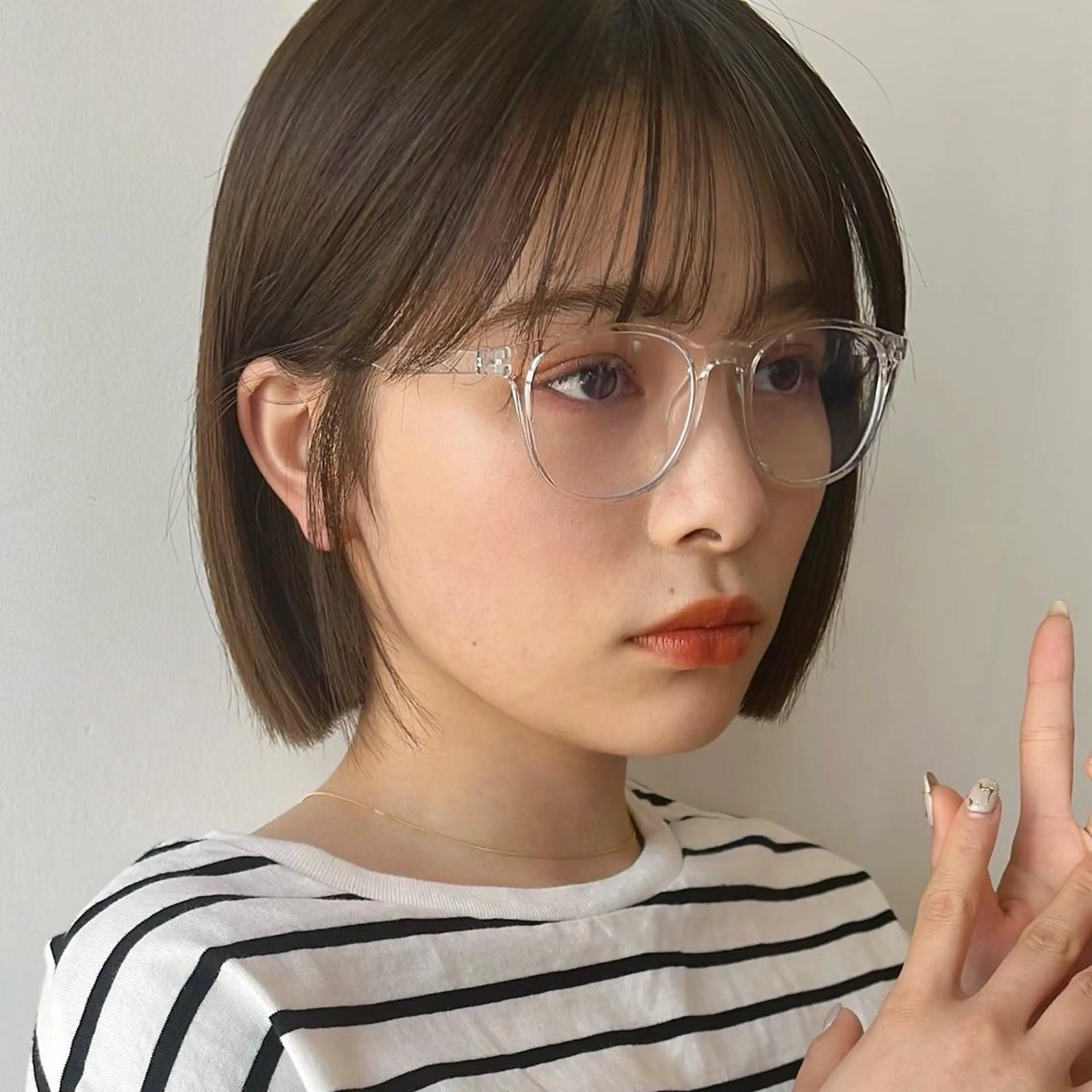 ミディアム カラー カット ヘアカラー トリートメント 🌱小顔ヘア/ボブ ミディアム/双葉🌱のヘアスタイル