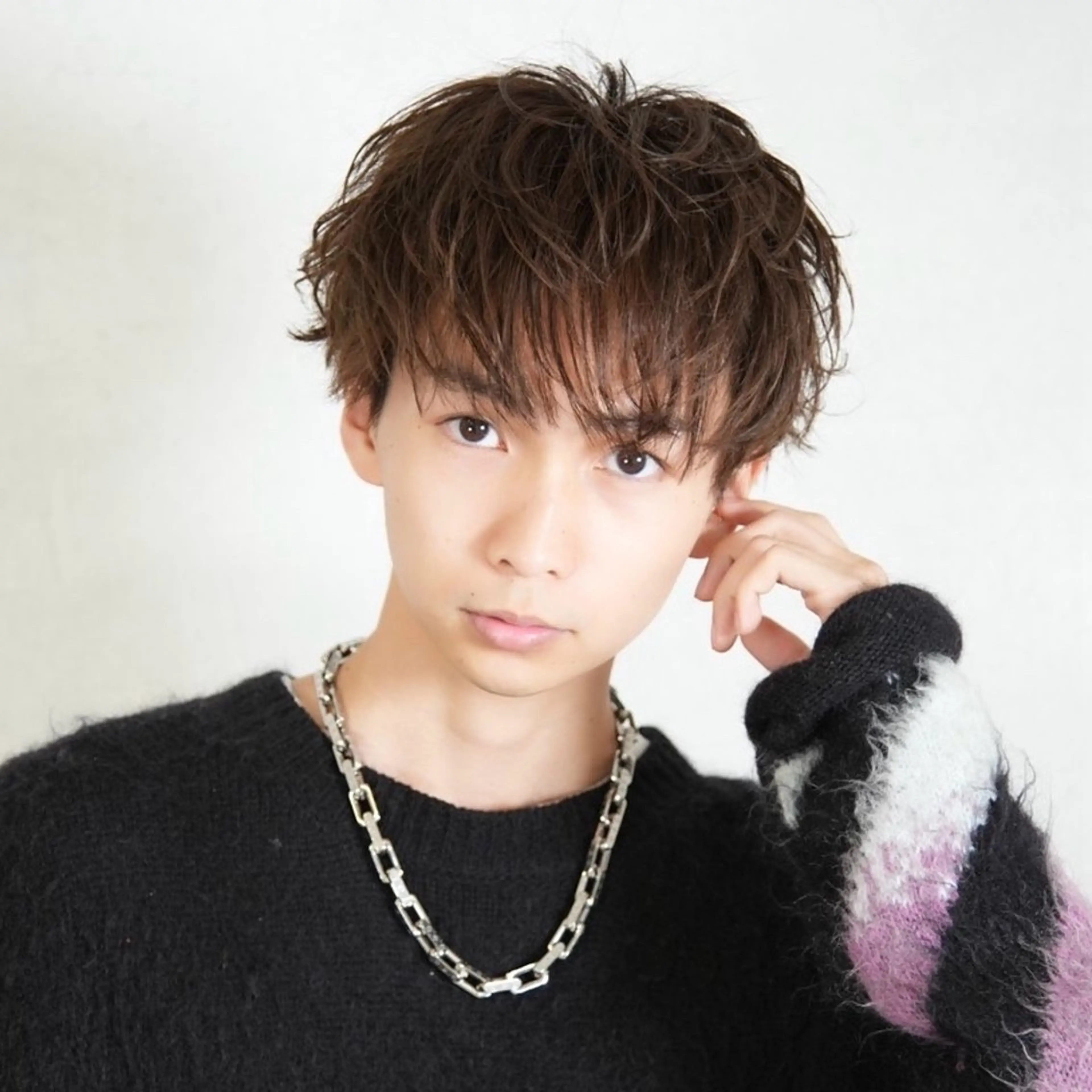 ミディアム カラー パーマ メンズ カット ヘアカラー トリートメント シースルーマッシュ/ メンズ/KYOHEIのヘアスタイル