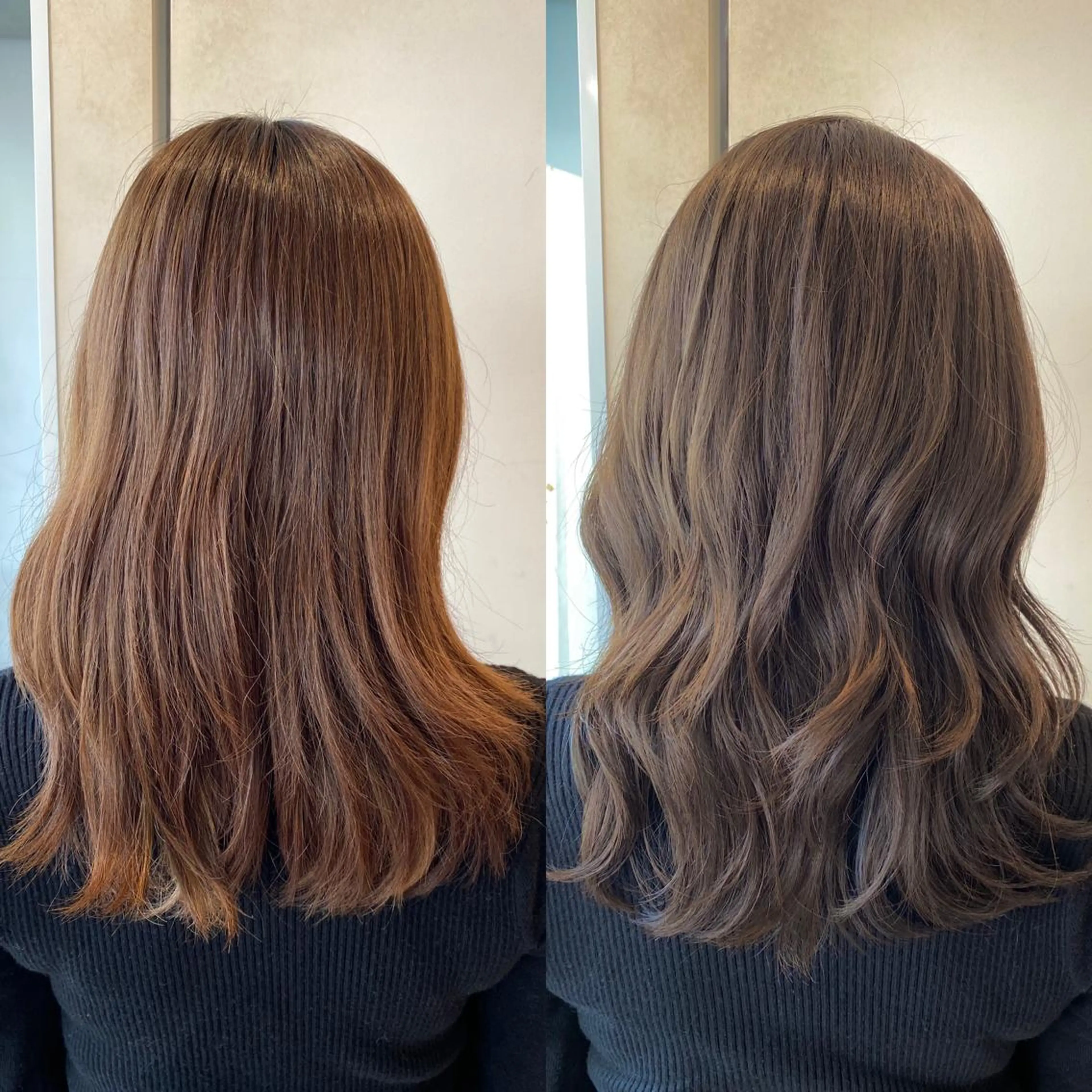 セミロング カラー On所属・顔まわりカット🌟 くびれヘア/寺門遥輝のヘアスタイル