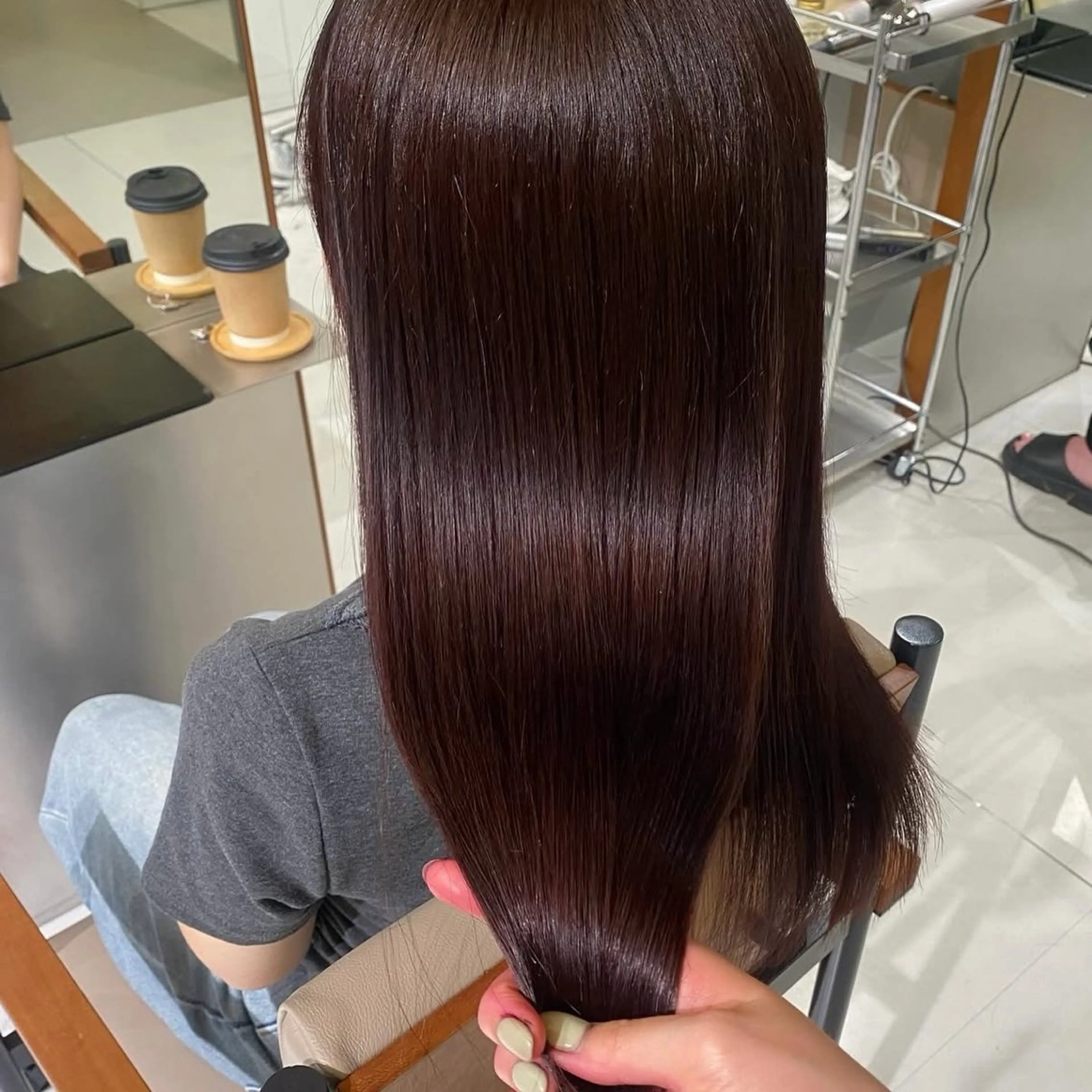 ロング 縮毛矯正 縮毛矯正 トリートメント 高発色ブリーチ/ ハイレイヤー🪽aiのヘアスタイル