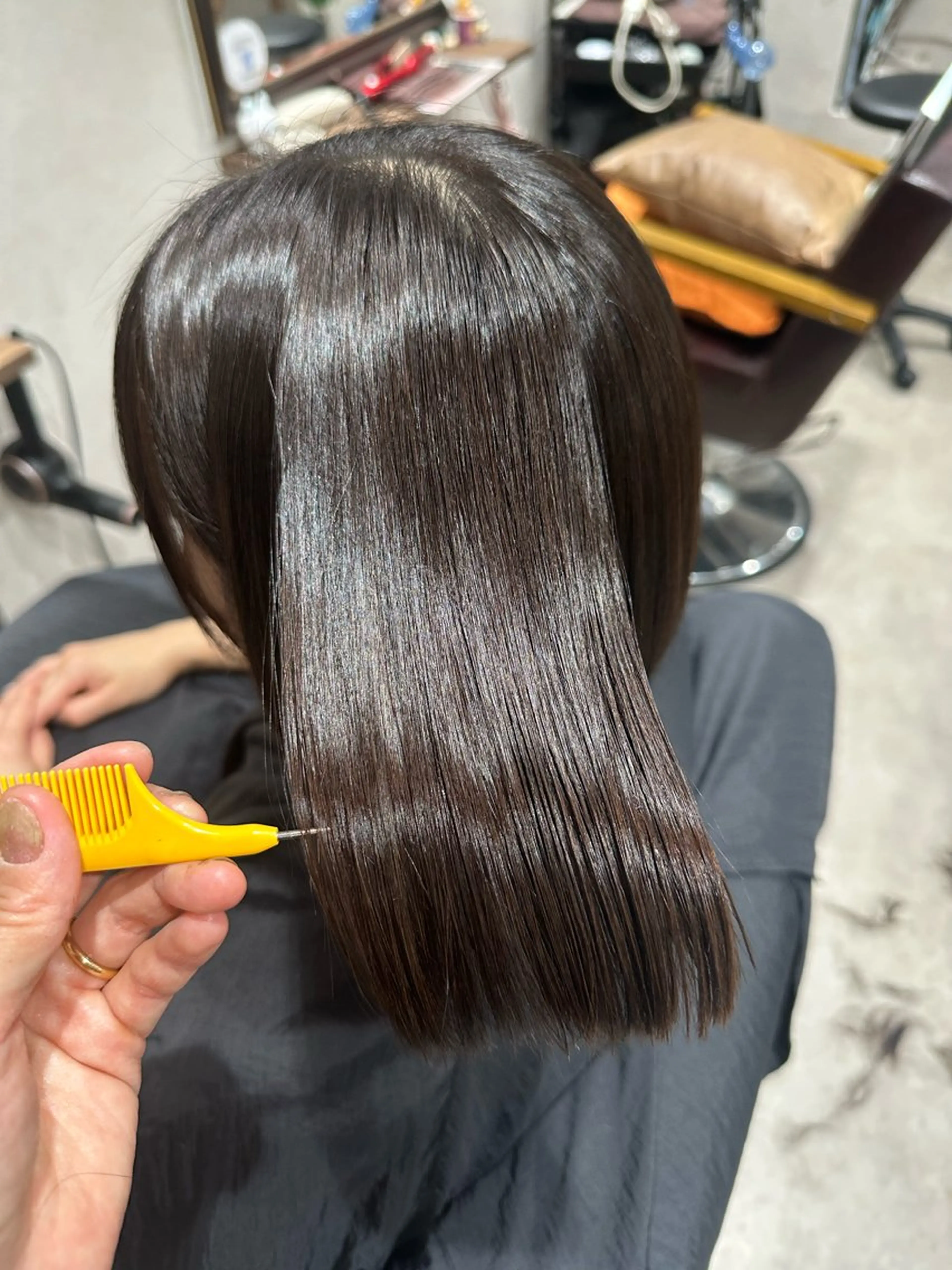 セミロング カット ヘアカラー トリートメント ヘッドスパ 韓国風&髪質改善特化 ✂️MISAKI✂️のヘアスタイル