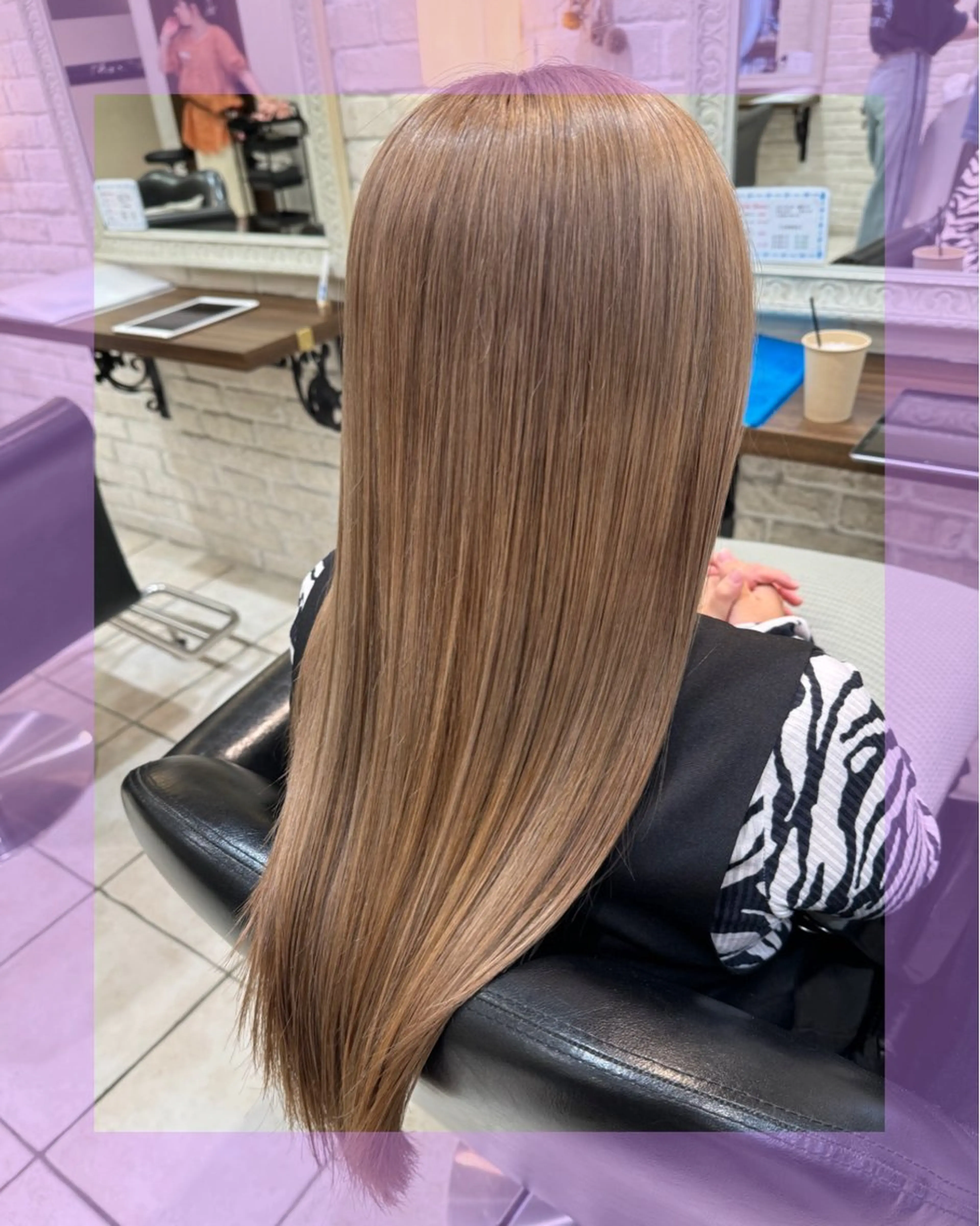 ロング カラー ヘアアレンジ ベージュカラー ミルクティーベージュ ヘアカラー 🦄ブリーチ💜エク ステ💜MIU🦄のヘアスタイル