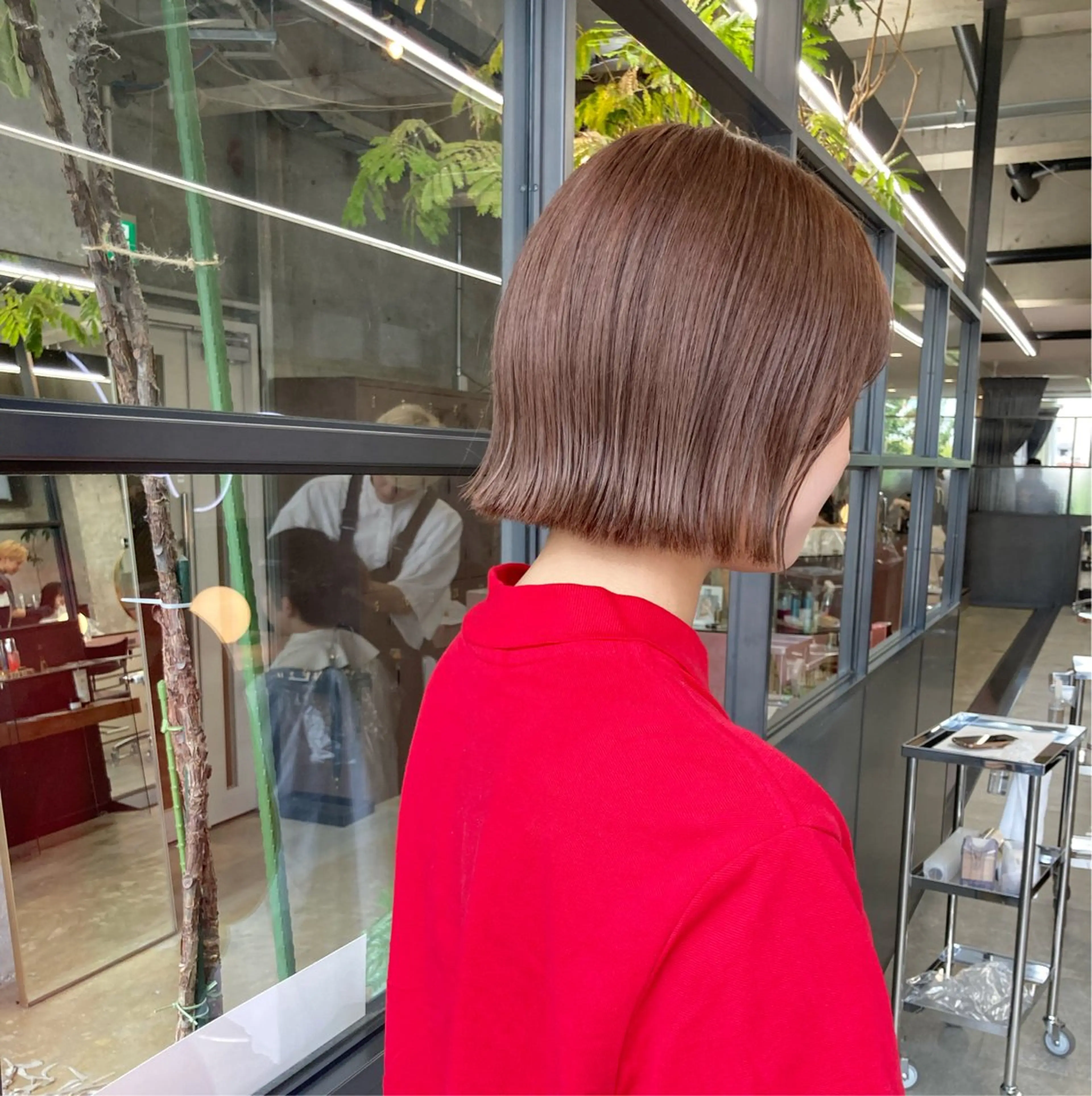 ミディアム カラー ベージュカラー ボブ カット ヘアカラー トリートメント 小木曽智美 /ボブ/ショートのヘアスタイル