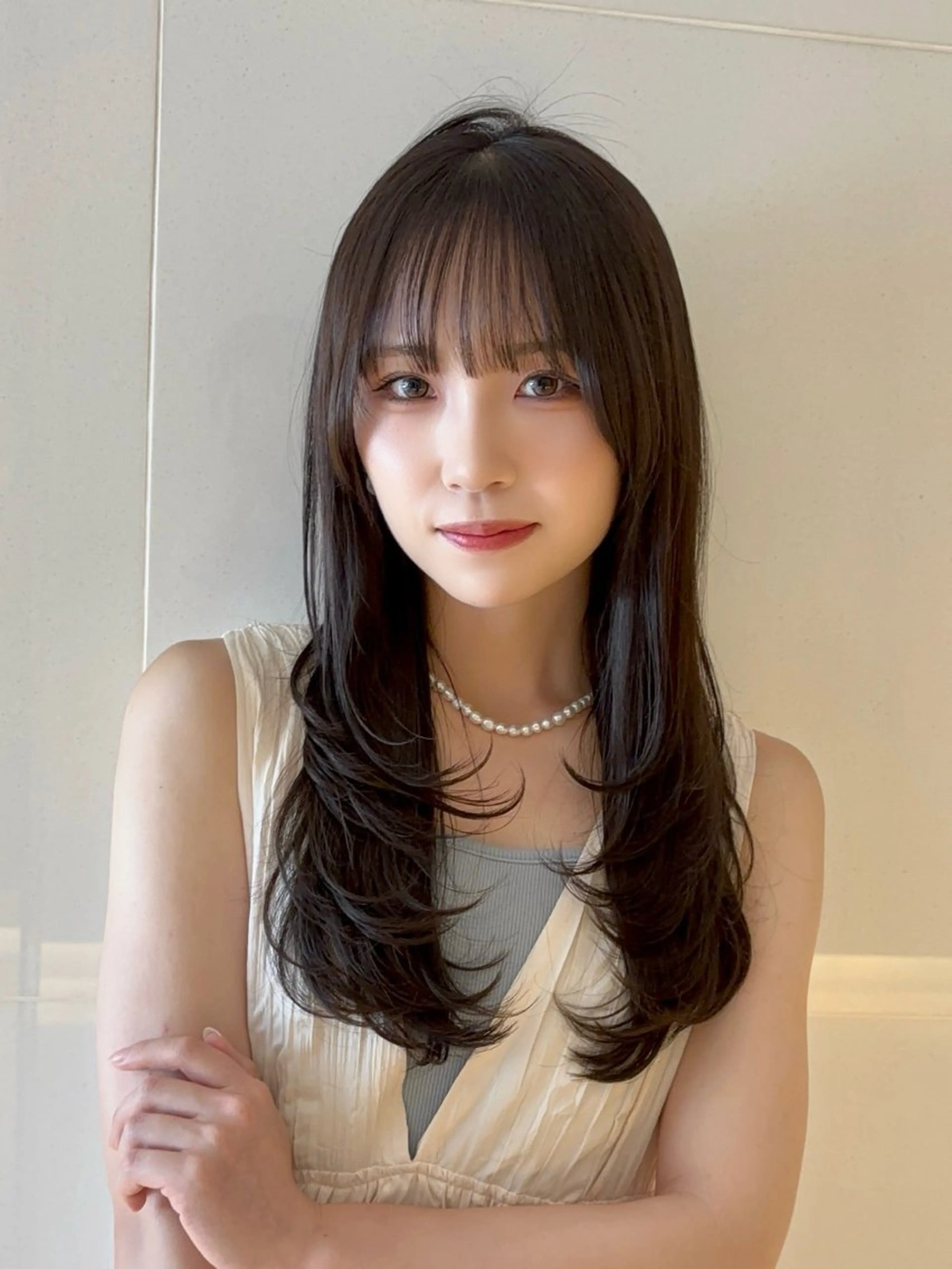 セミロング 顔まわりレイヤー 顔周りカット レイヤーカット カット トリートメント 🎀レイヤー×透明感 カラー🎀Ayanoのヘアスタイル