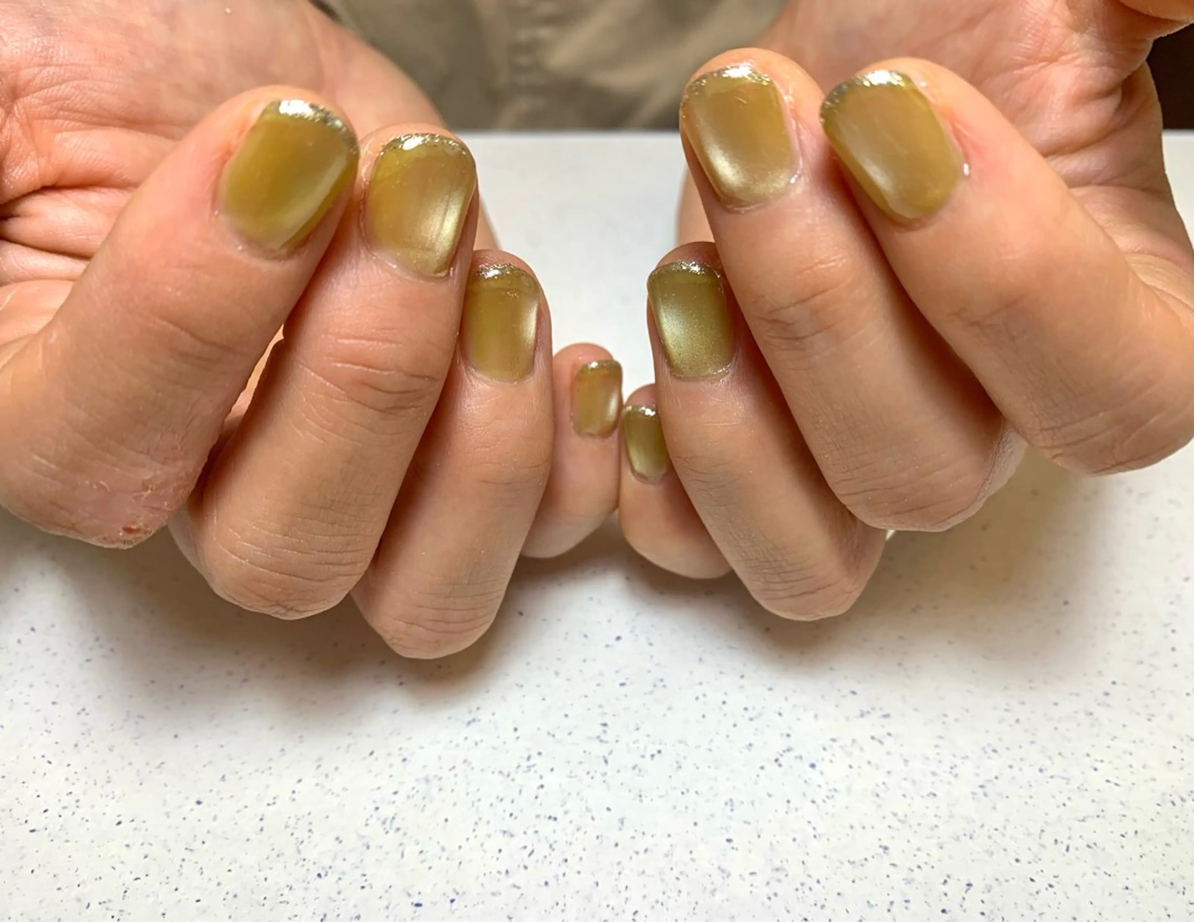 ネイル フレンチネイル ラメ(グリッター) マグネットネイル is.nail 🌷sonokoのネイルデザイン