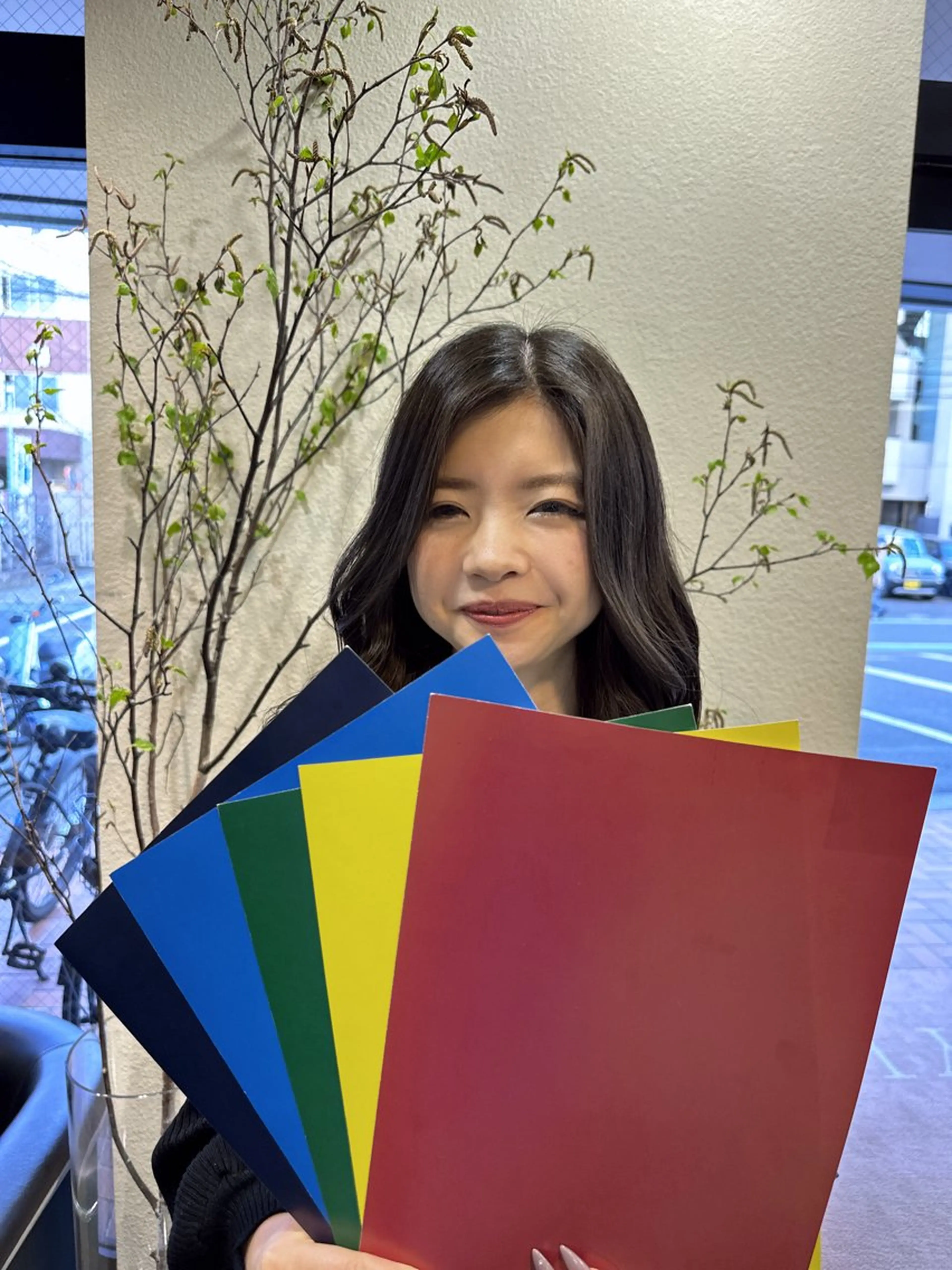 セミロング カラー ハイトーン/パーソナ ルカラー診断・ユキノのヘアスタイル