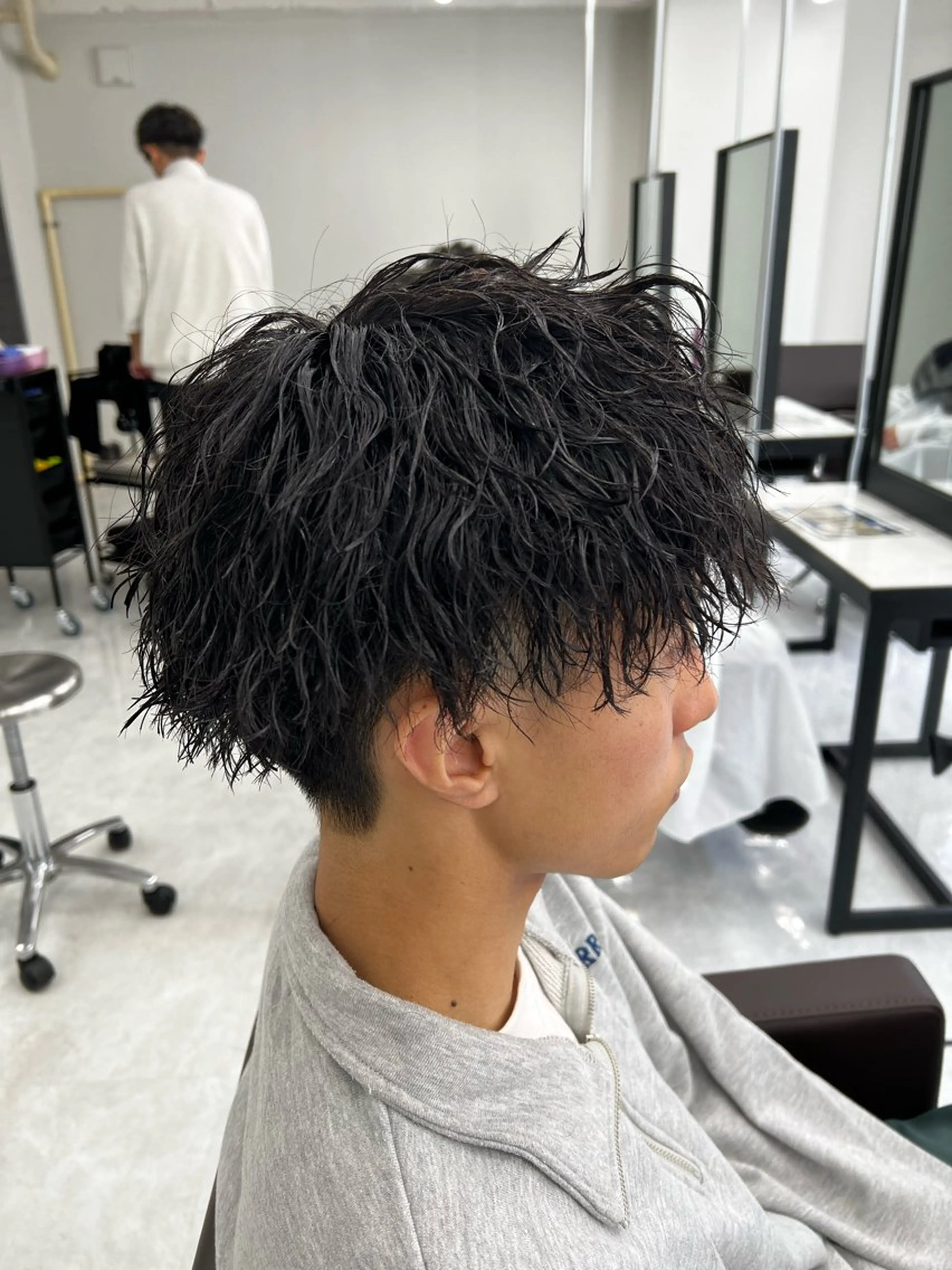 ショート パーマ メンズ カット パーマ メンズカット/波巻き TAKUMAのヘアスタイル