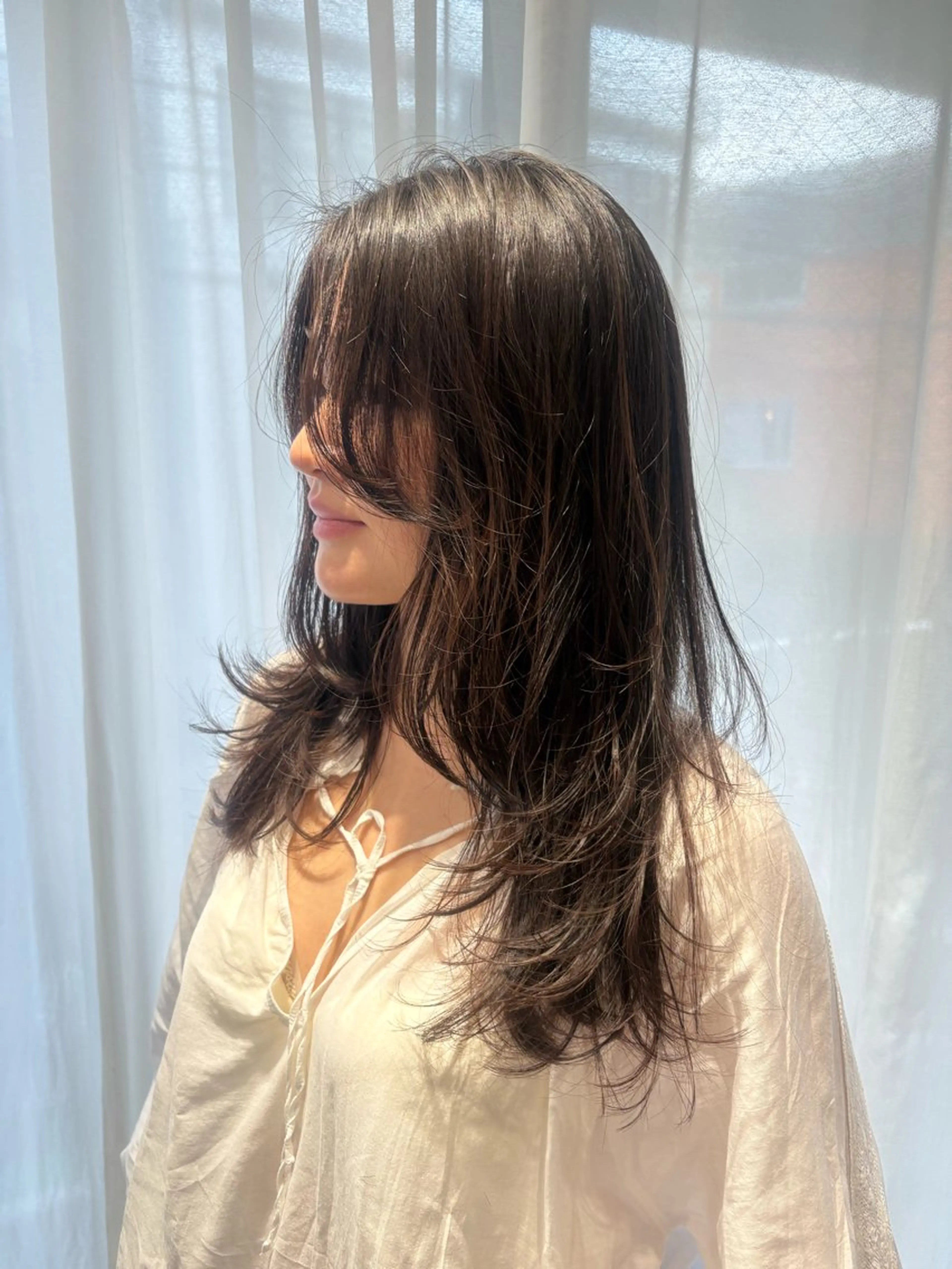 ロング レイヤーカット カット トリートメント ヘッドスパ ヘアセット レイヤー/ 透明感カラー🪼風香のヘアスタイル