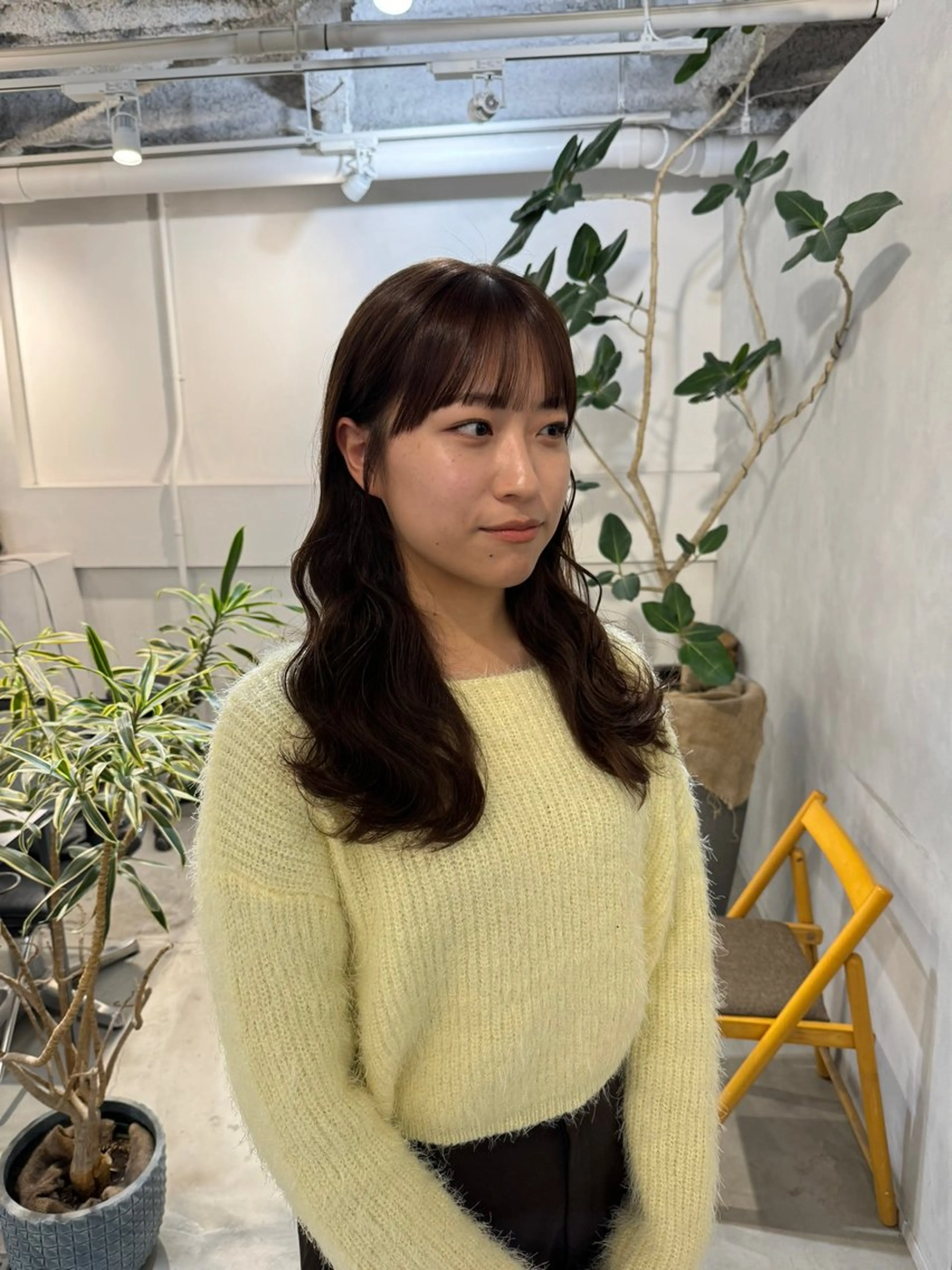 セミロング カット ヘアカラー トリートメント 顔周りcut・ご相談 ＝新宿しずく🇰🇷のヘアスタイル