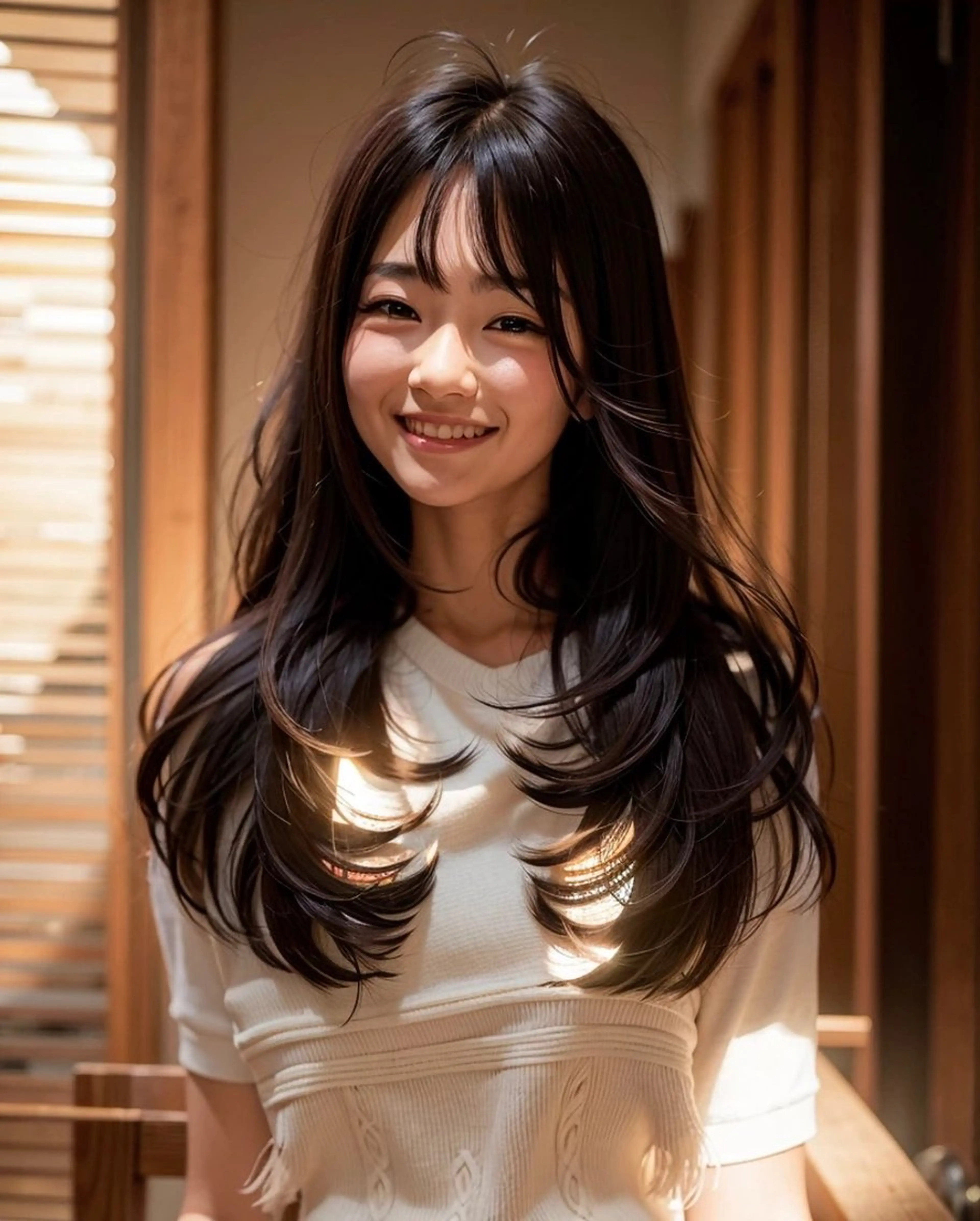 ロング レイヤーカット ロング カットモデル募集 ミネのヘアスタイル