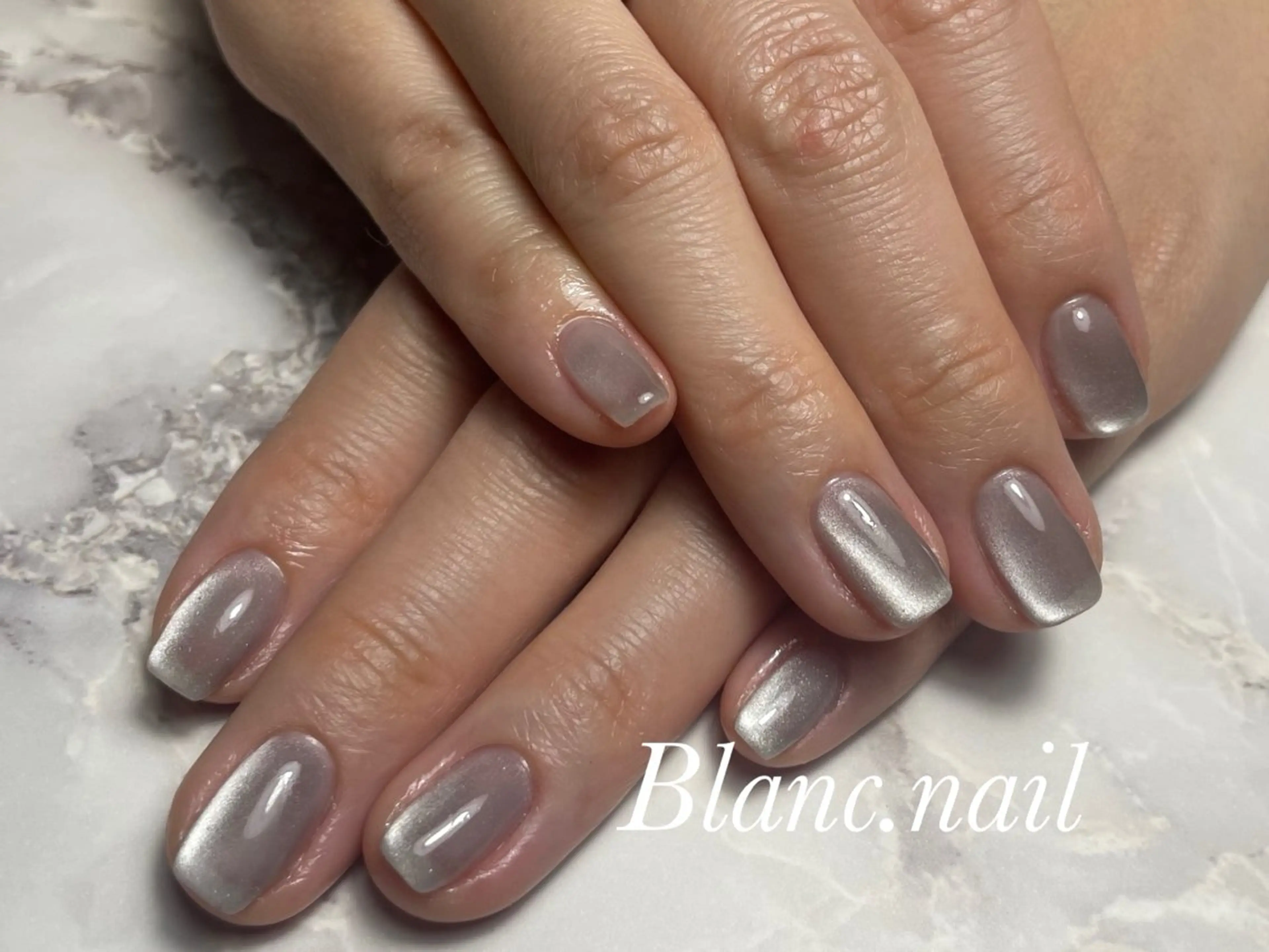 ネイル ジェルネイル マグネットネイル ニュアンスネイル パラジェル ワンホンネイル ハンドネイル BLANCEnail所属・BLANCnail yuuのネイルデザイン