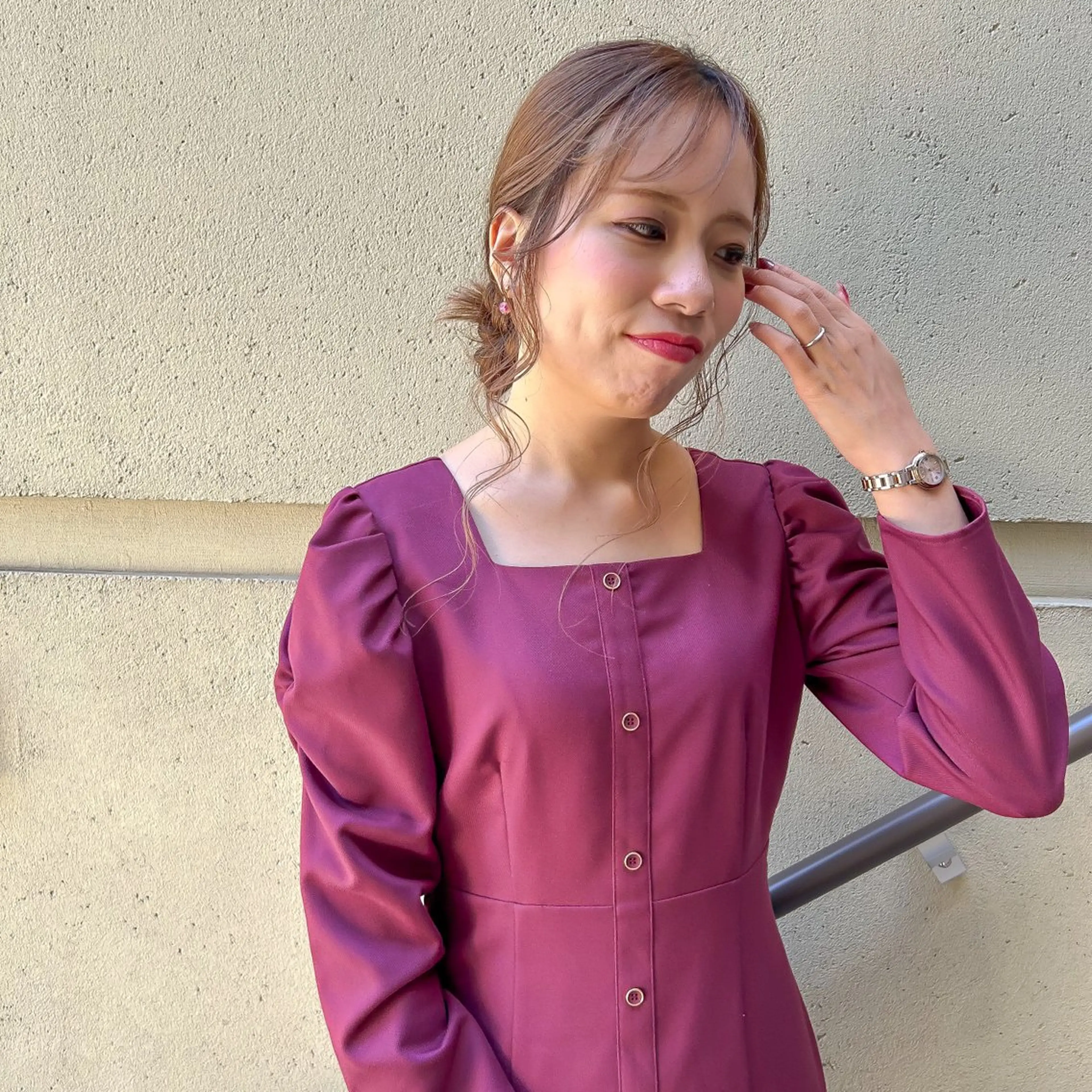 セミロング ヘアアレンジ ヘアセット 飯塚 沙衣のヘアスタイル
