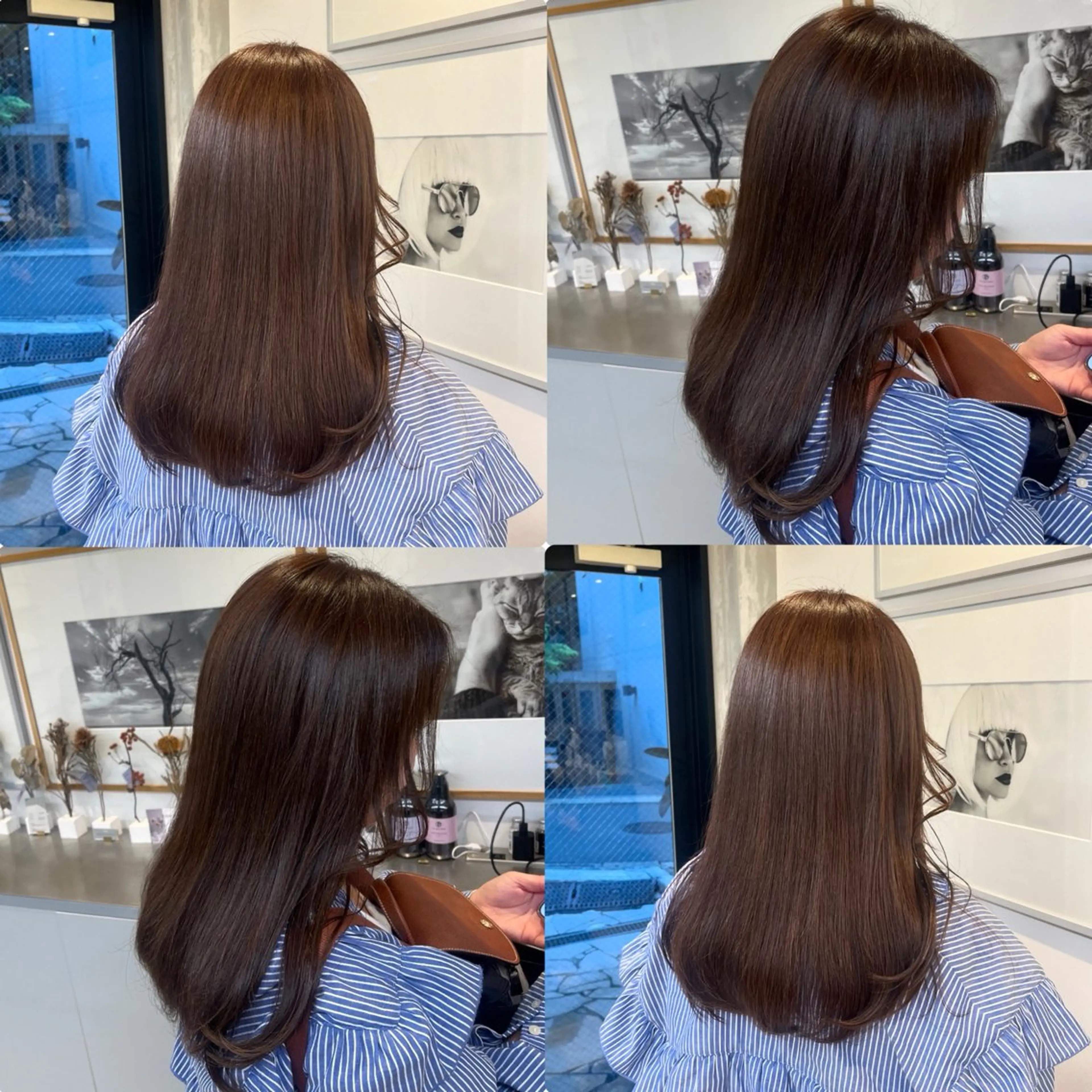 ミディアム カラー ベージュカラー ブラウンカラー 透明感カラー グレージュ オリーブベージュ カット ヘアカラー トリートメント ヘッドスパ ヘアセット カジュアルを女っぽく 𝗮𝘆𝗮𝗰𝗼のヘアスタイル