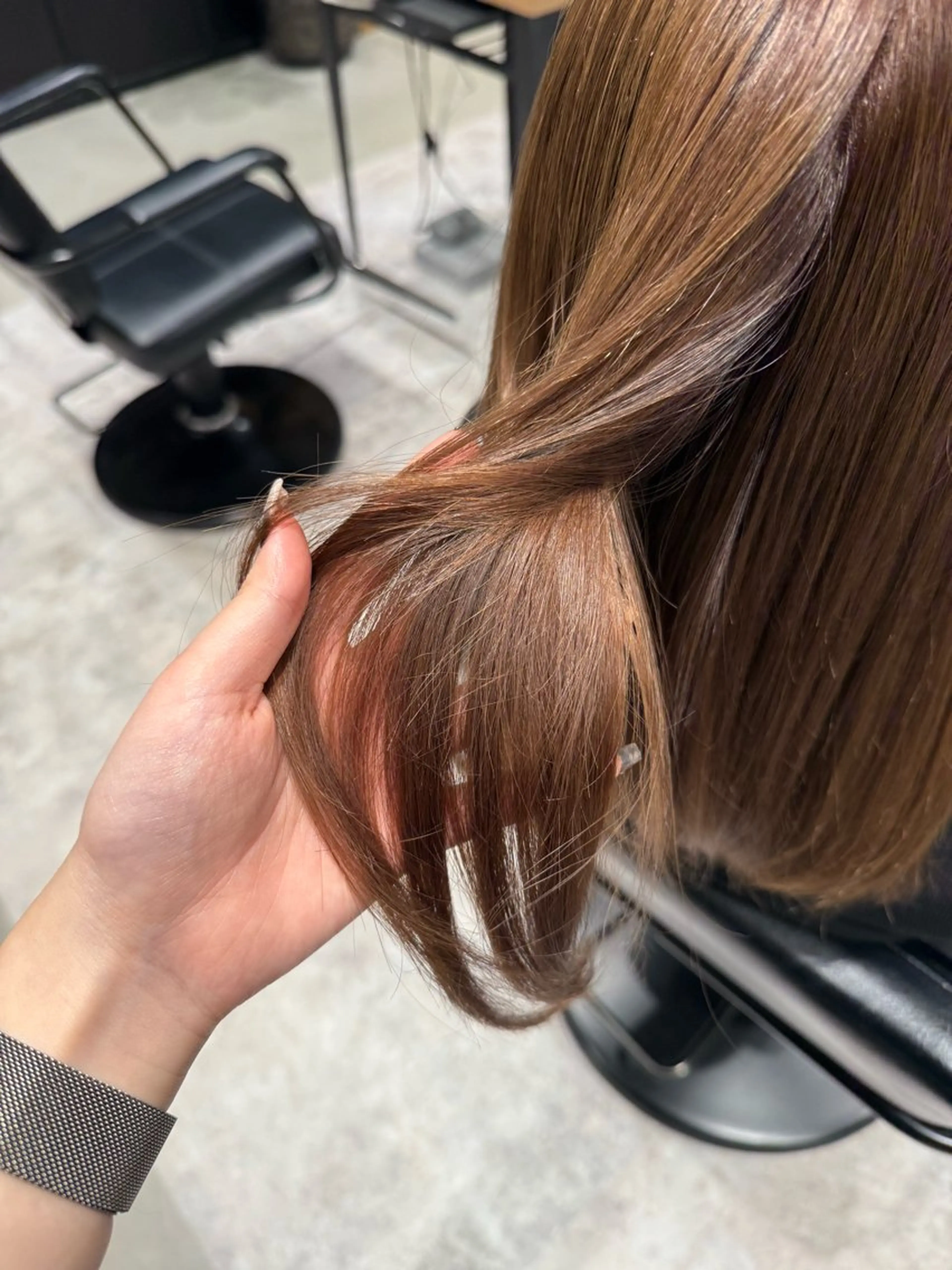 カラー ブラウンカラー thec rioのヘアスタイル