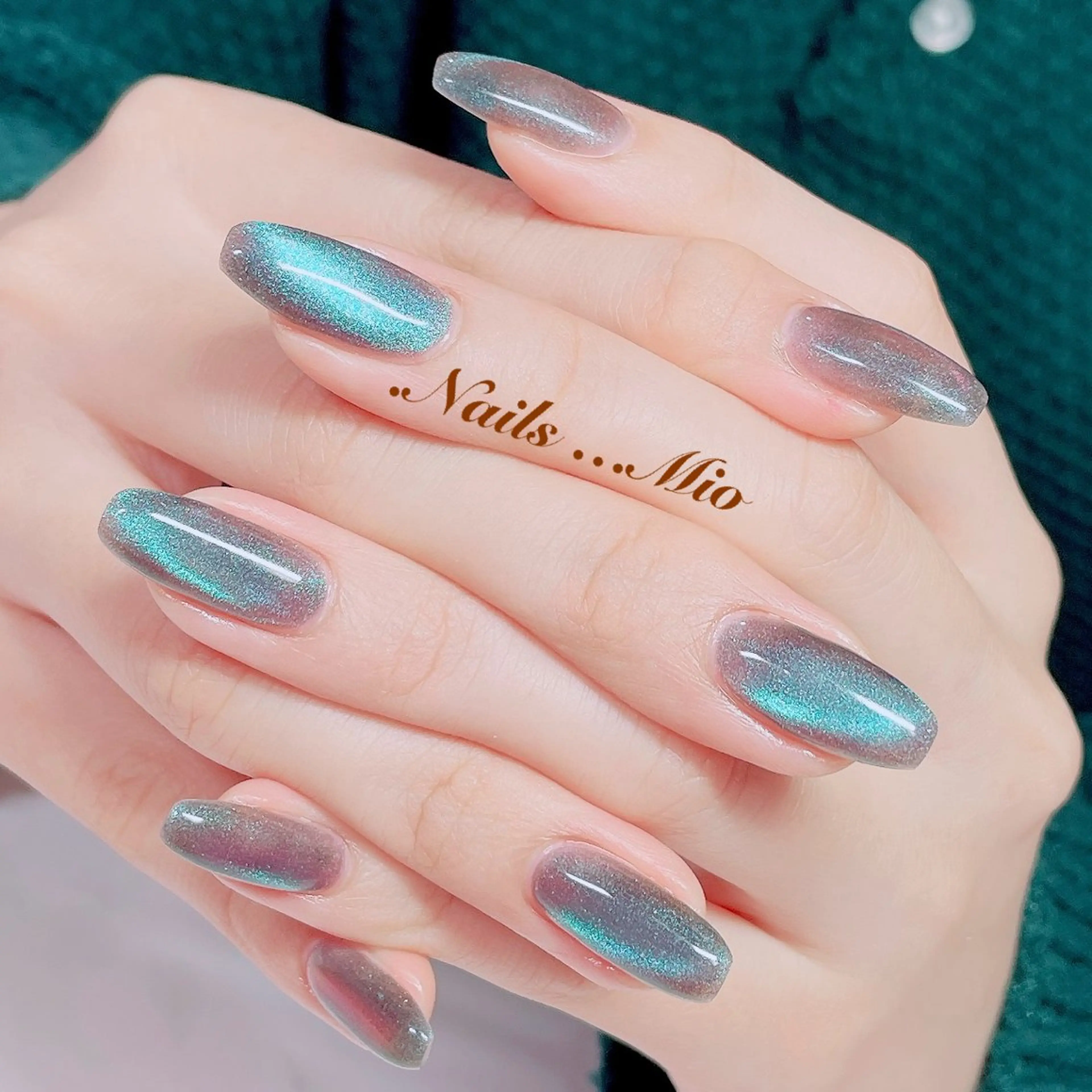 ネイル アートネイル ジェルネイル ハート マグネットネイル .Nails Mio 赤羽西ネイルサロンのネイルデザイン