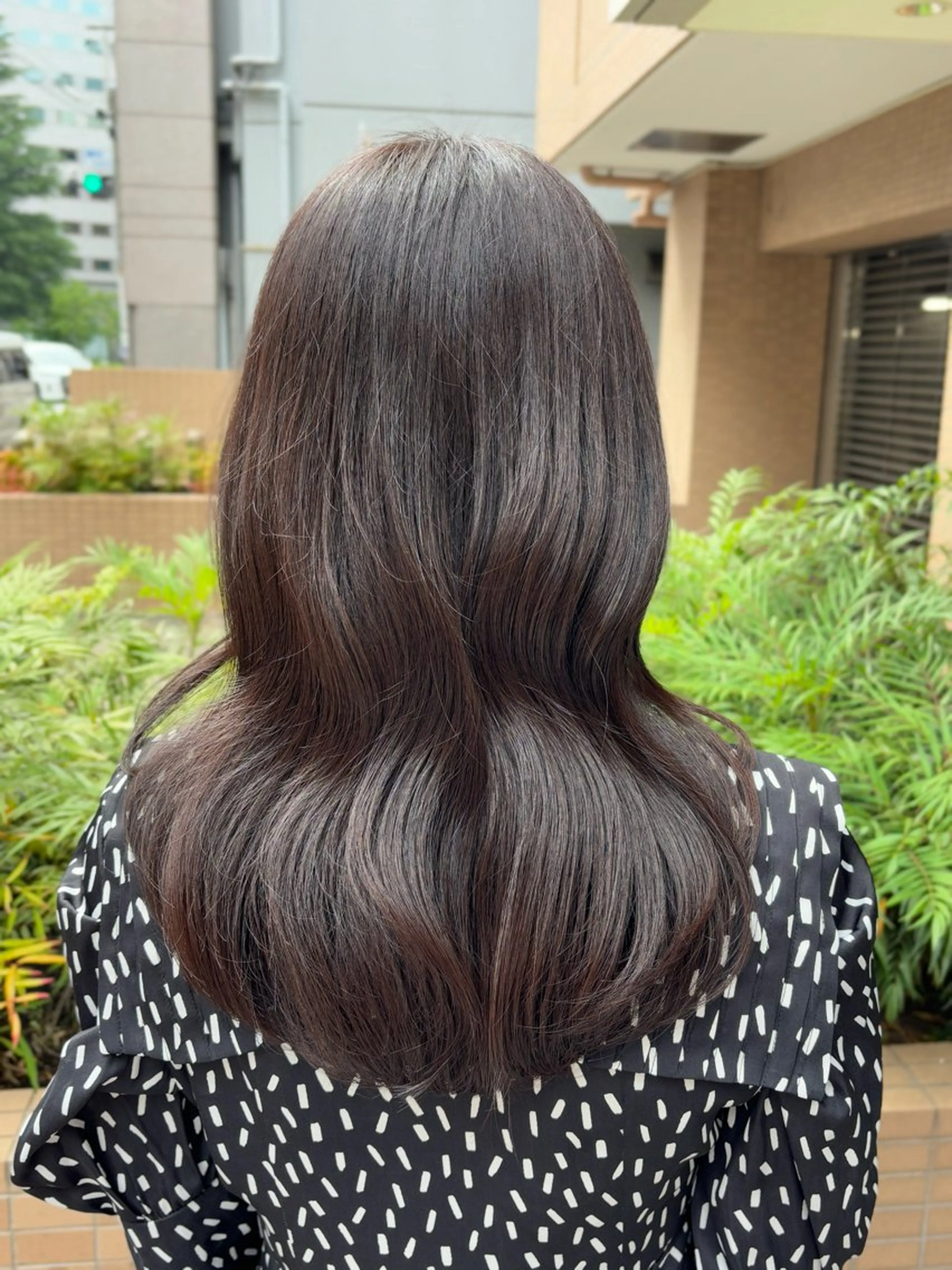 ロング カラー ブリーチ グレージュ ブリーチなしカラー カット ヘアカラー トリートメント COAPLUS所属・韓国/レイヤー/ 前髪/Asamiのヘアスタイル