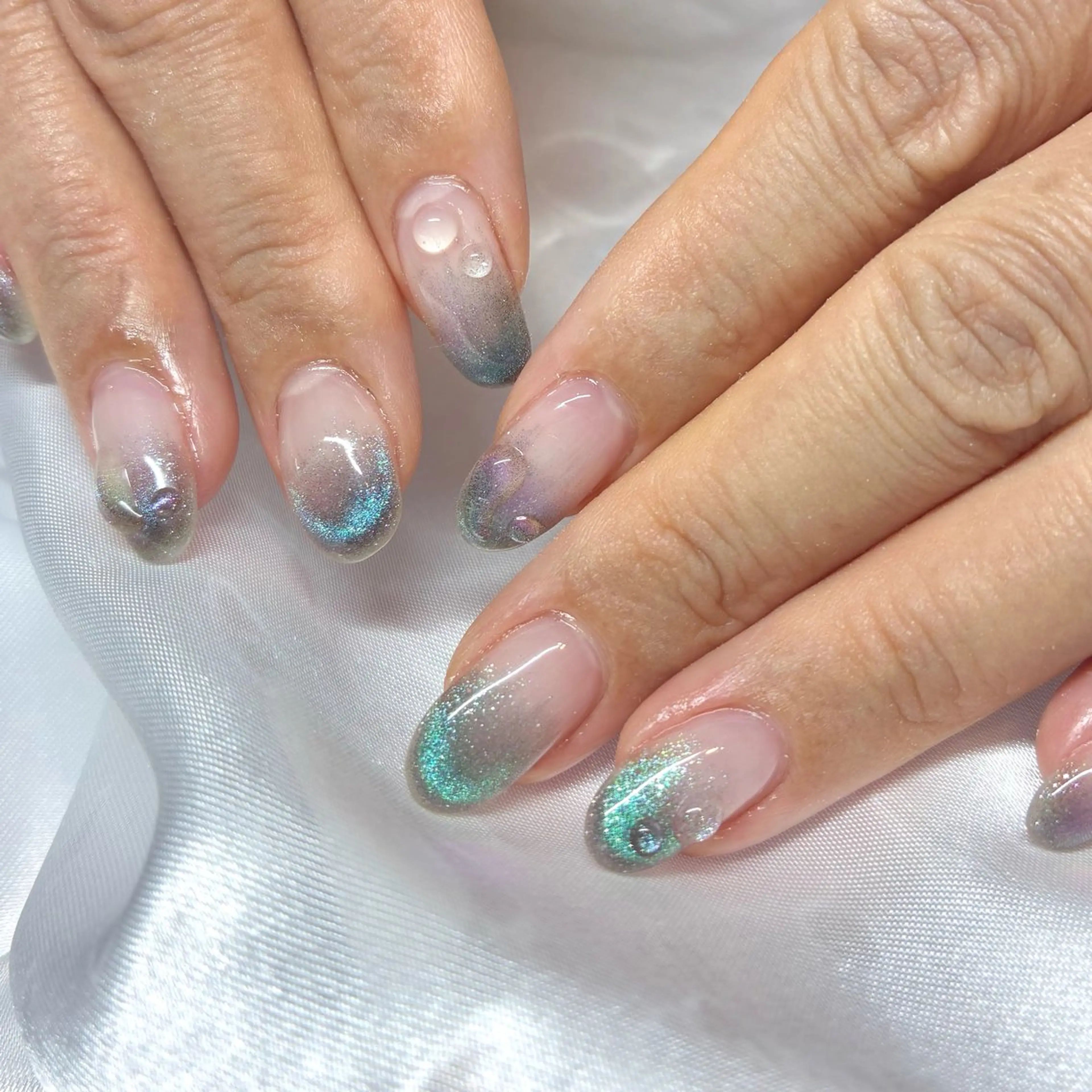 ネイル ジェルネイル マグネットネイル ハンドネイル Nail ヌシん家 AKANEのネイルデザイン