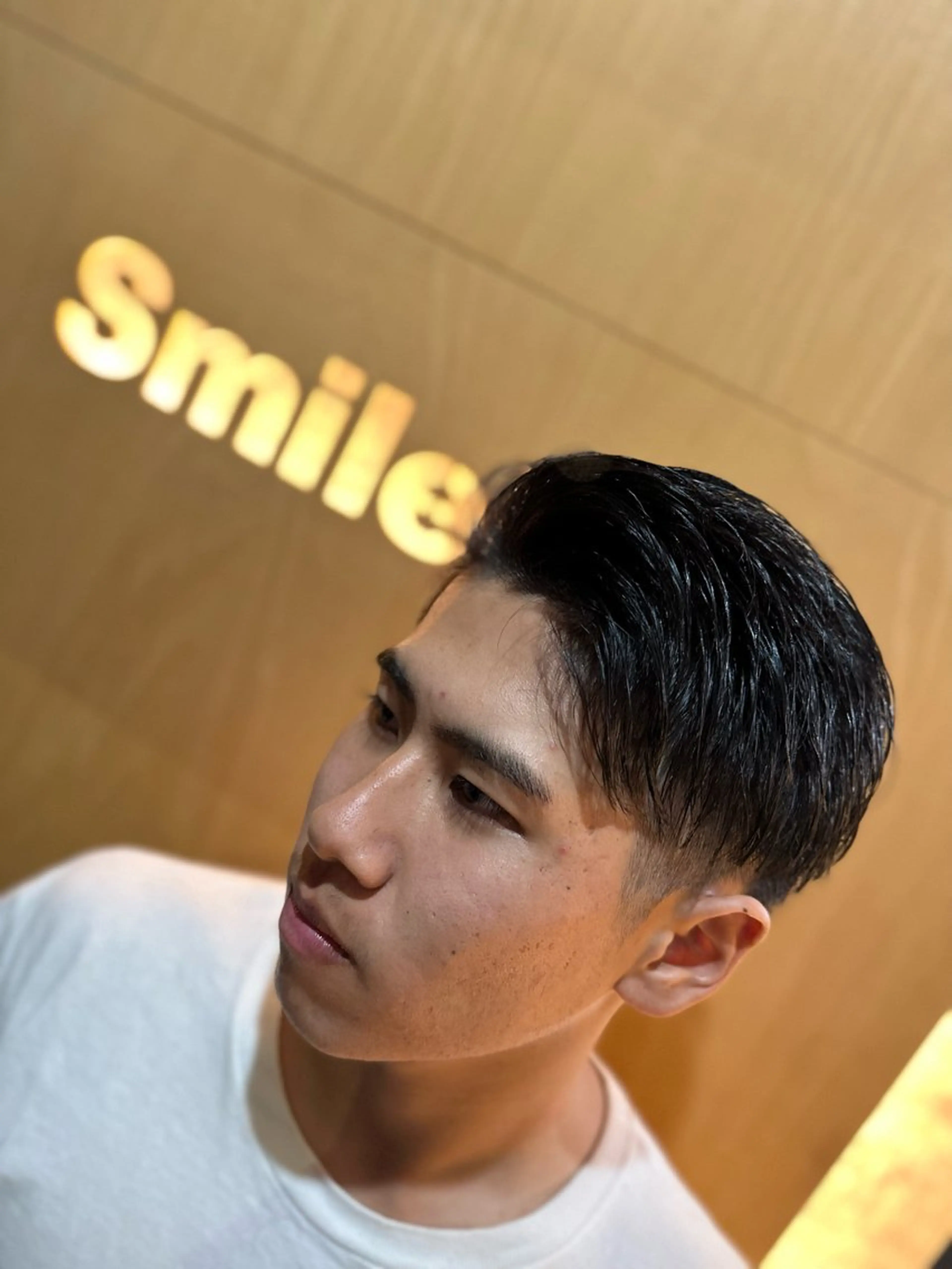 ショート かきあげバング カット スマイルヘアー北浦和2号店所属・メンズカット指名1位 小池 優斗のヘアスタイル