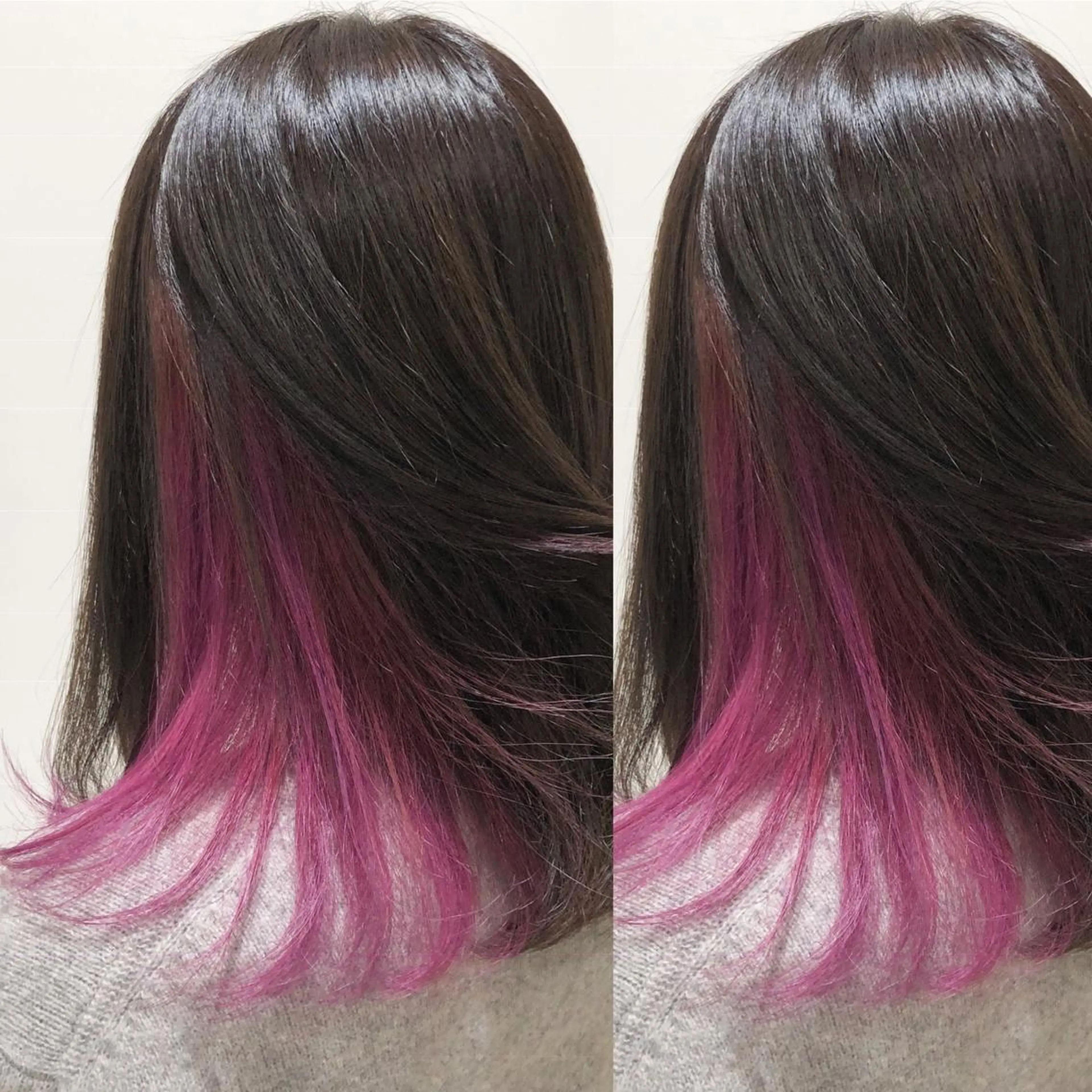 セミロング カット ヘアカラー 上川 開生のヘアスタイル