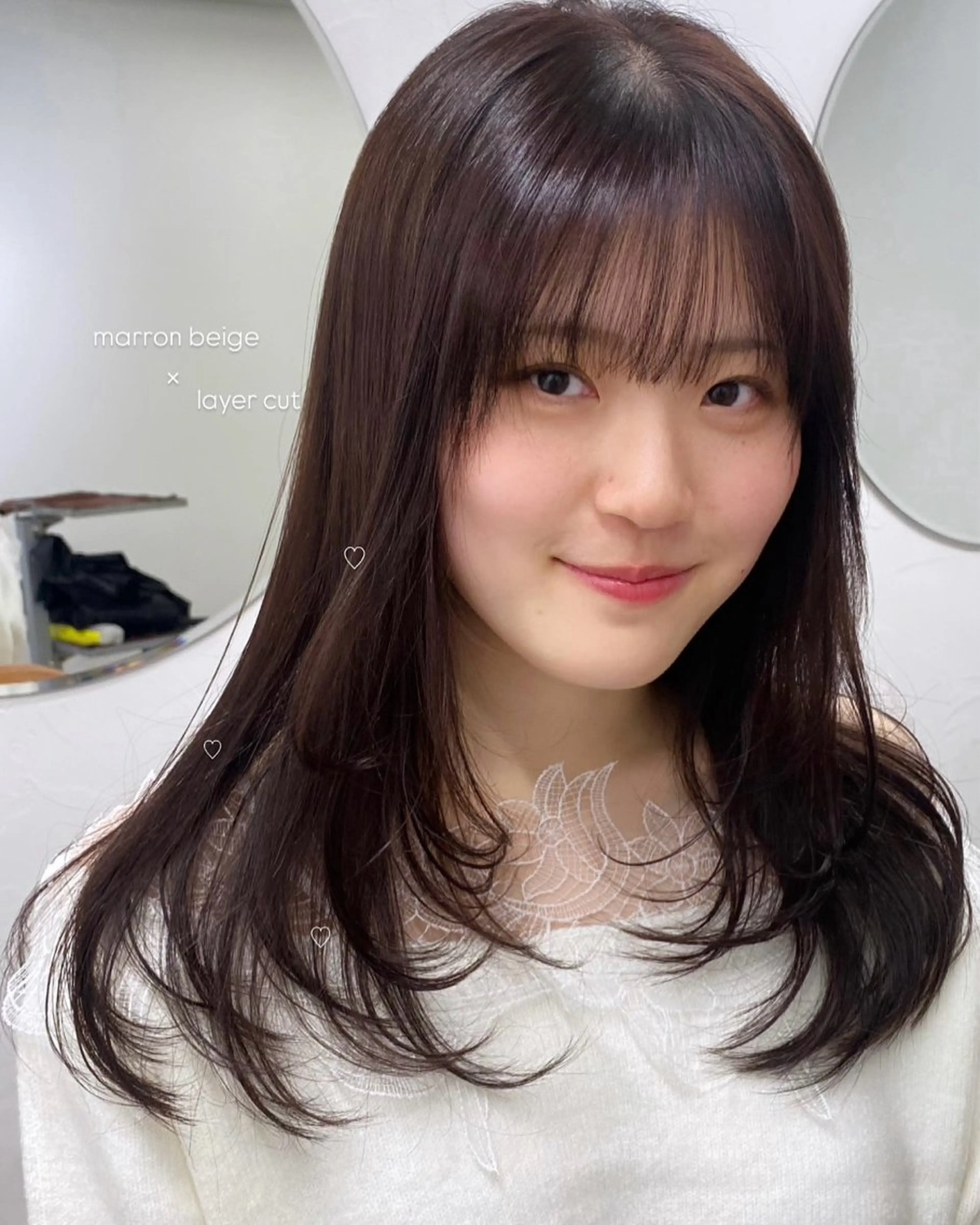 ロング カラー ベージュカラー 透明感カラー oren 横浜所属・ちえみ/ ボブ・ショート募集中のヘアスタイル