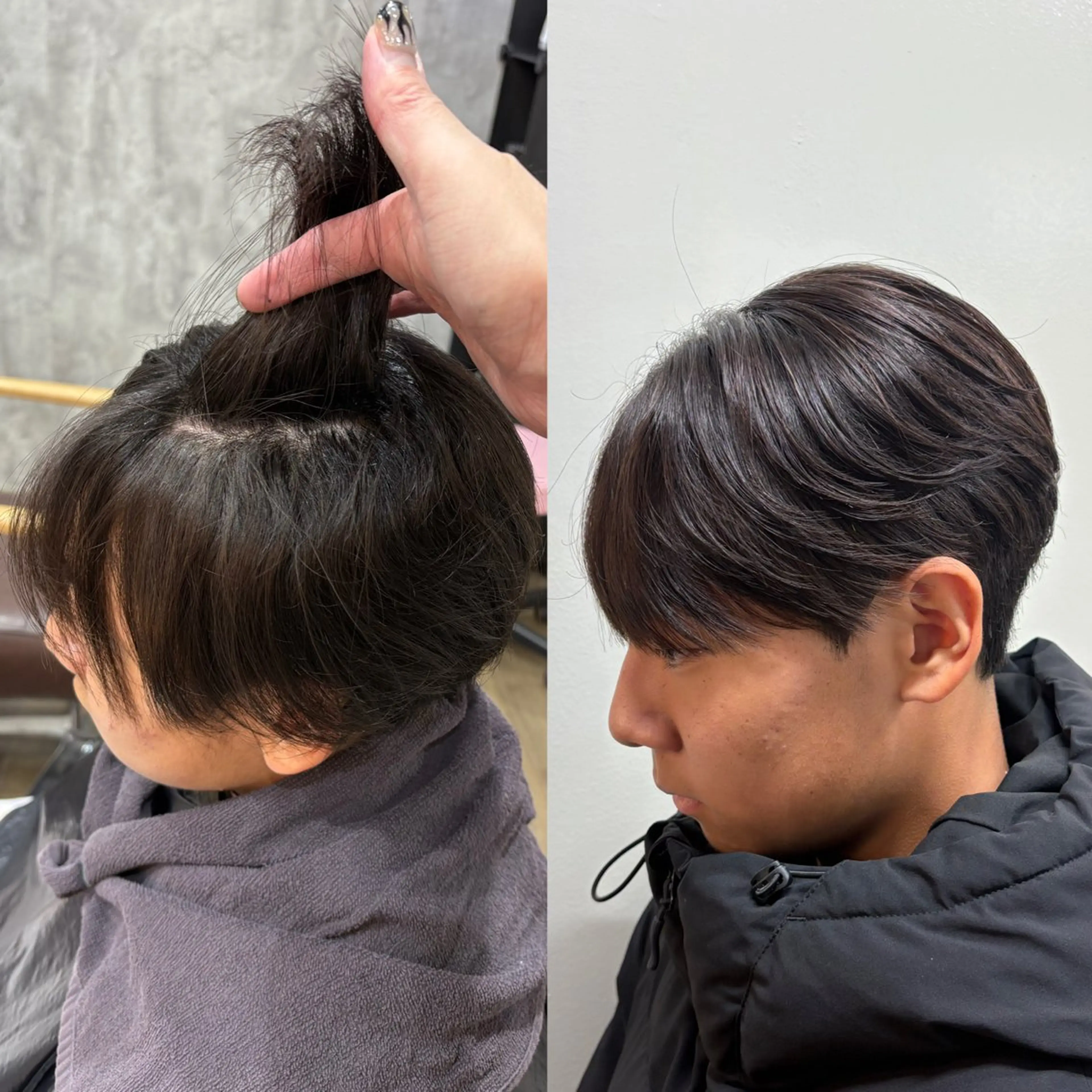 ショート パーマ メンズ 縮毛矯正 カット 縮毛矯正 カルマ・ニュアンス パーマ　須田龍世のヘアスタイル