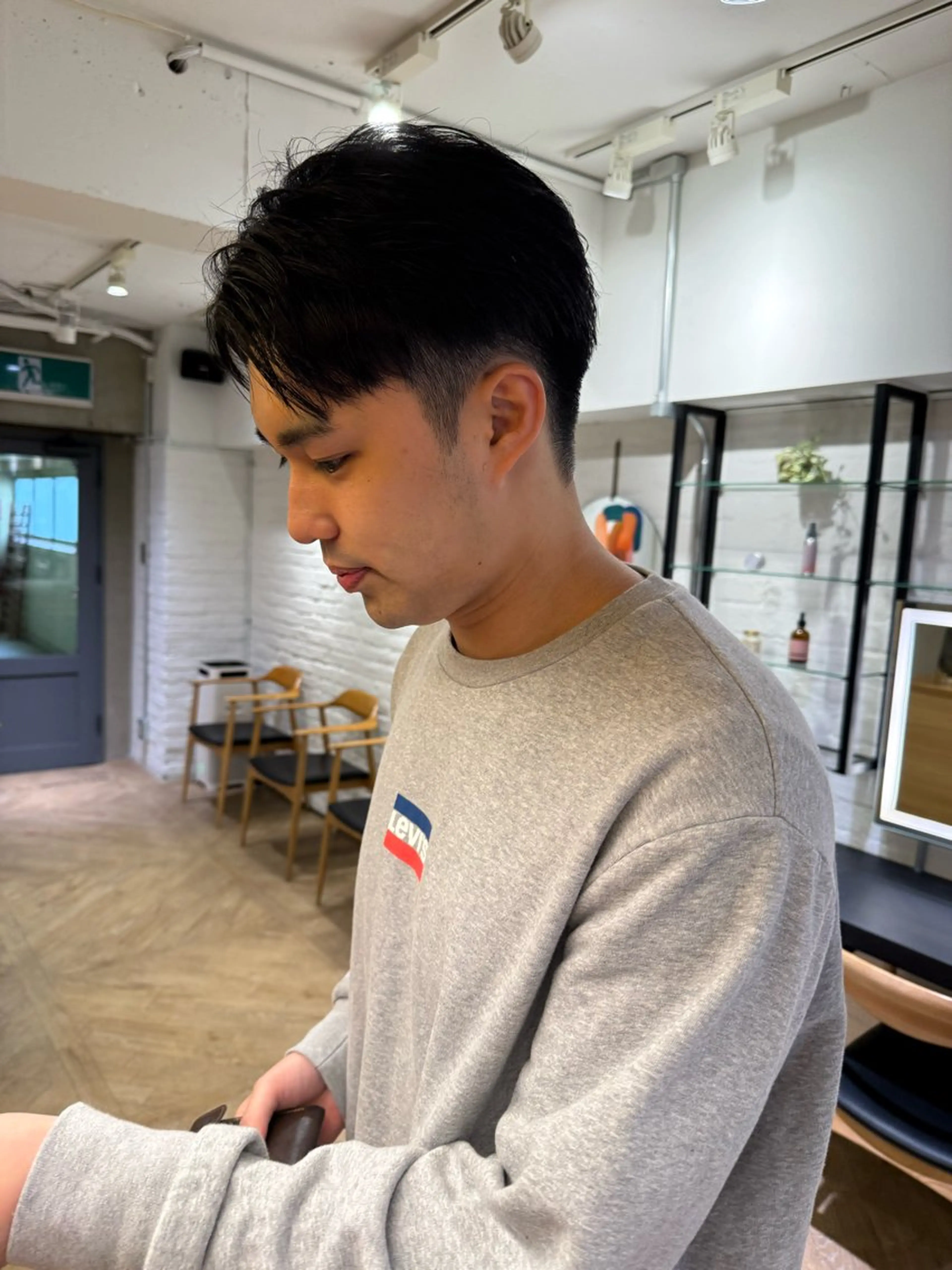 ショート メンズ カット トリートメント センターパート 田形清流のヘアスタイル