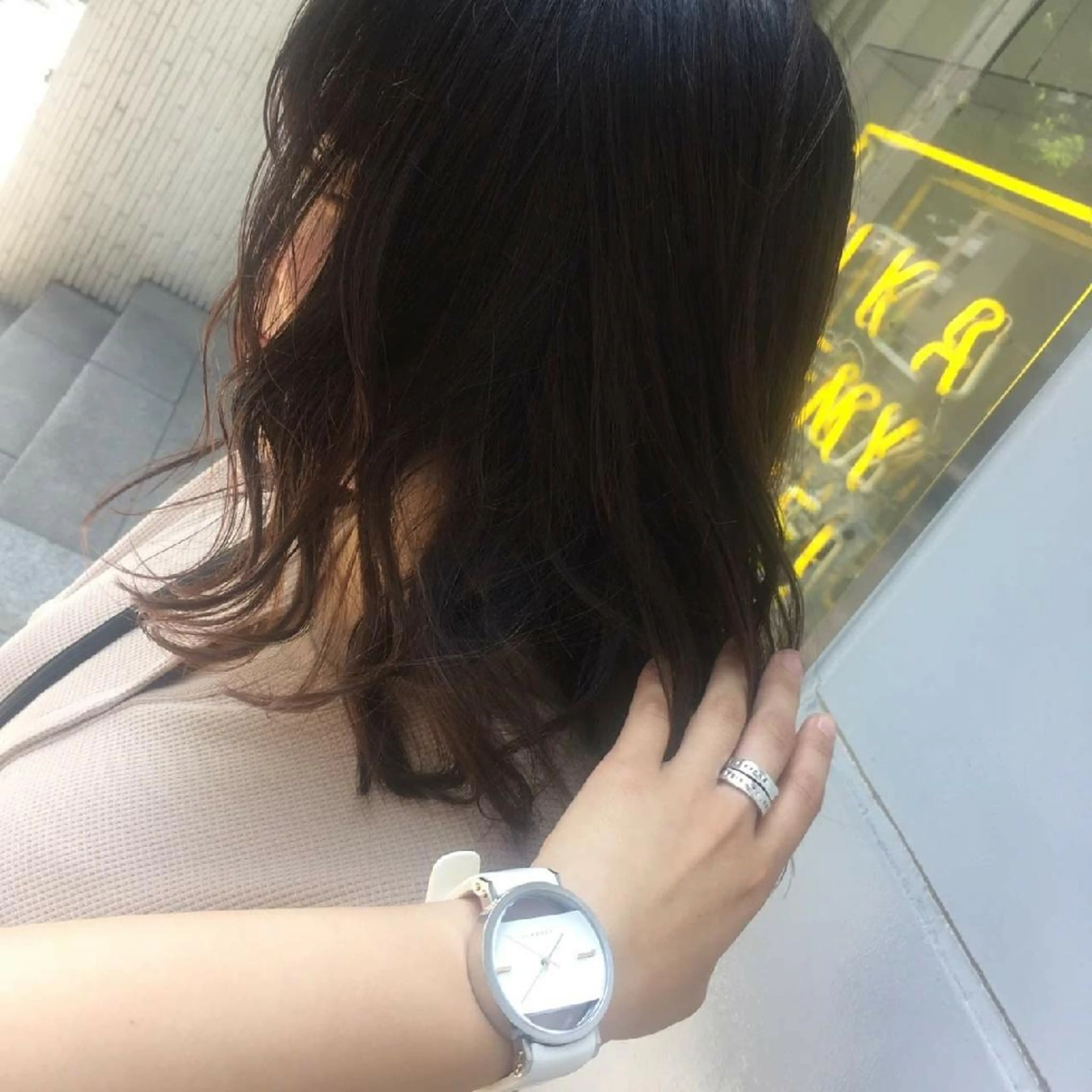 ミディアム カラー ヘアアレンジ 顔まわりデザイン🌿 ふじこのヘアスタイル