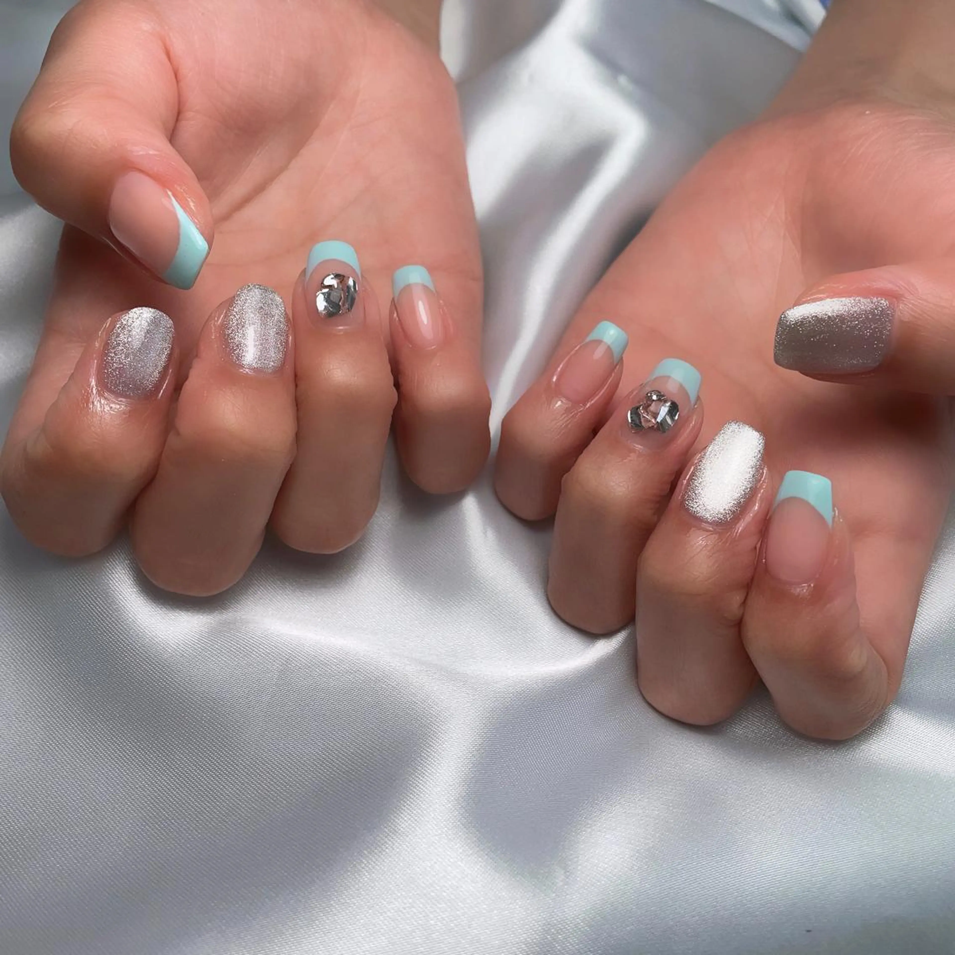 ネイル ブルー フレンチネイル ALL Nail &whiteningのその他イメージ
