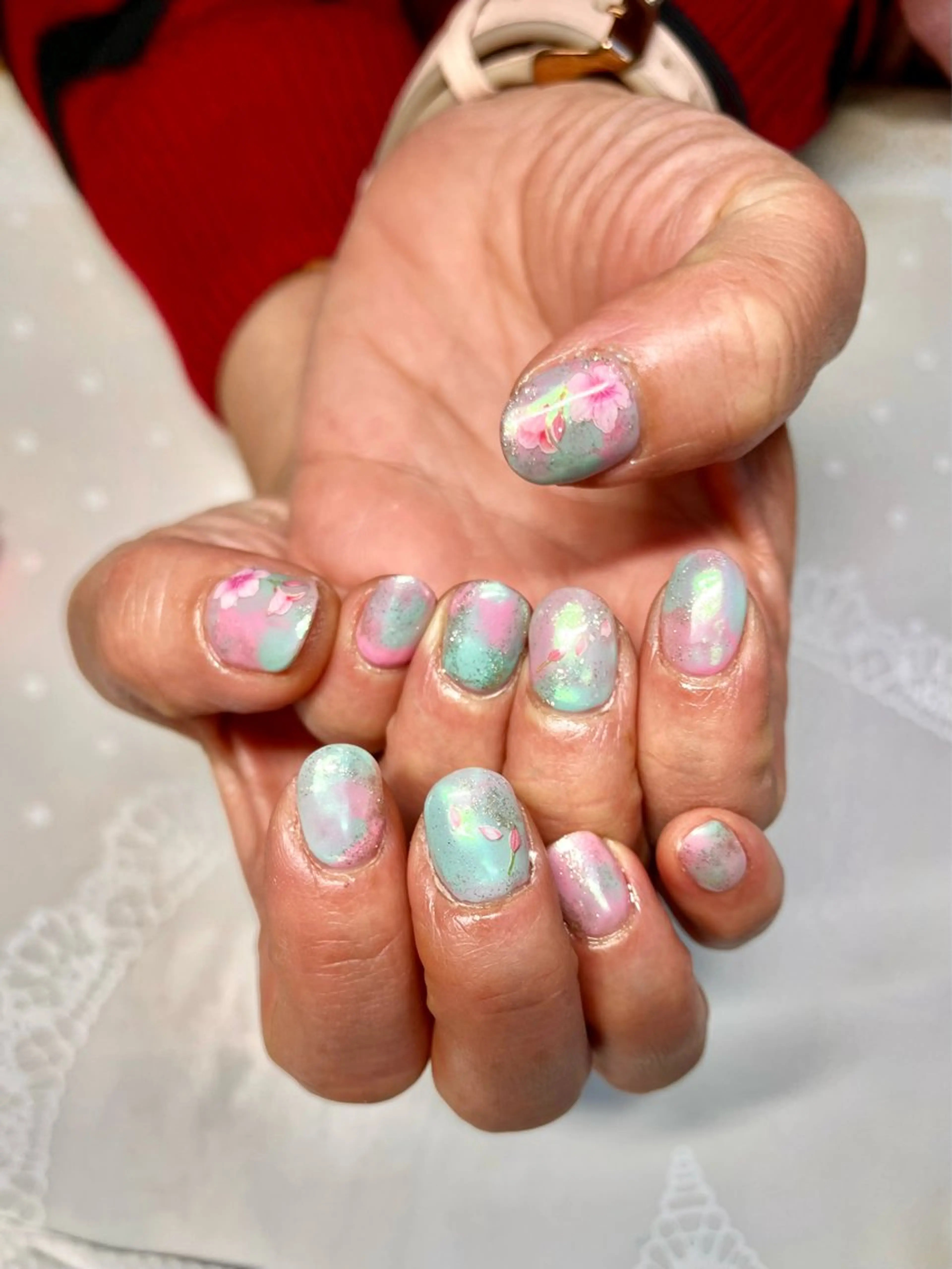 ネイル 桜ネイル 新宿ネイルサロン ジェミディローサ所属・新宿ネイルサロン ジェミディローサのネイルデザイン