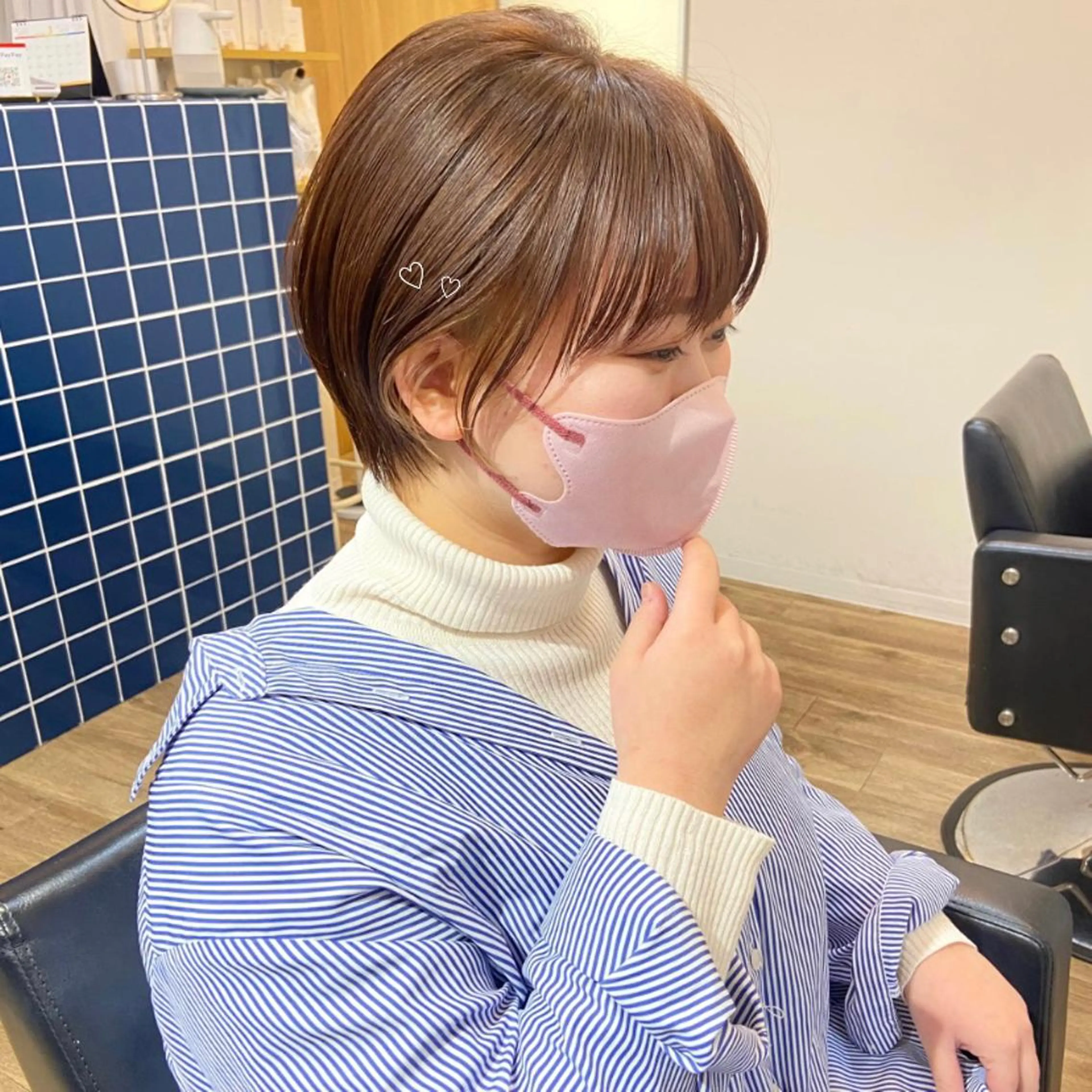 ショート ボブ ハイライト 髪質改善 ショートヘア mai 🥀 パーマモデル募集🌀のヘアスタイル