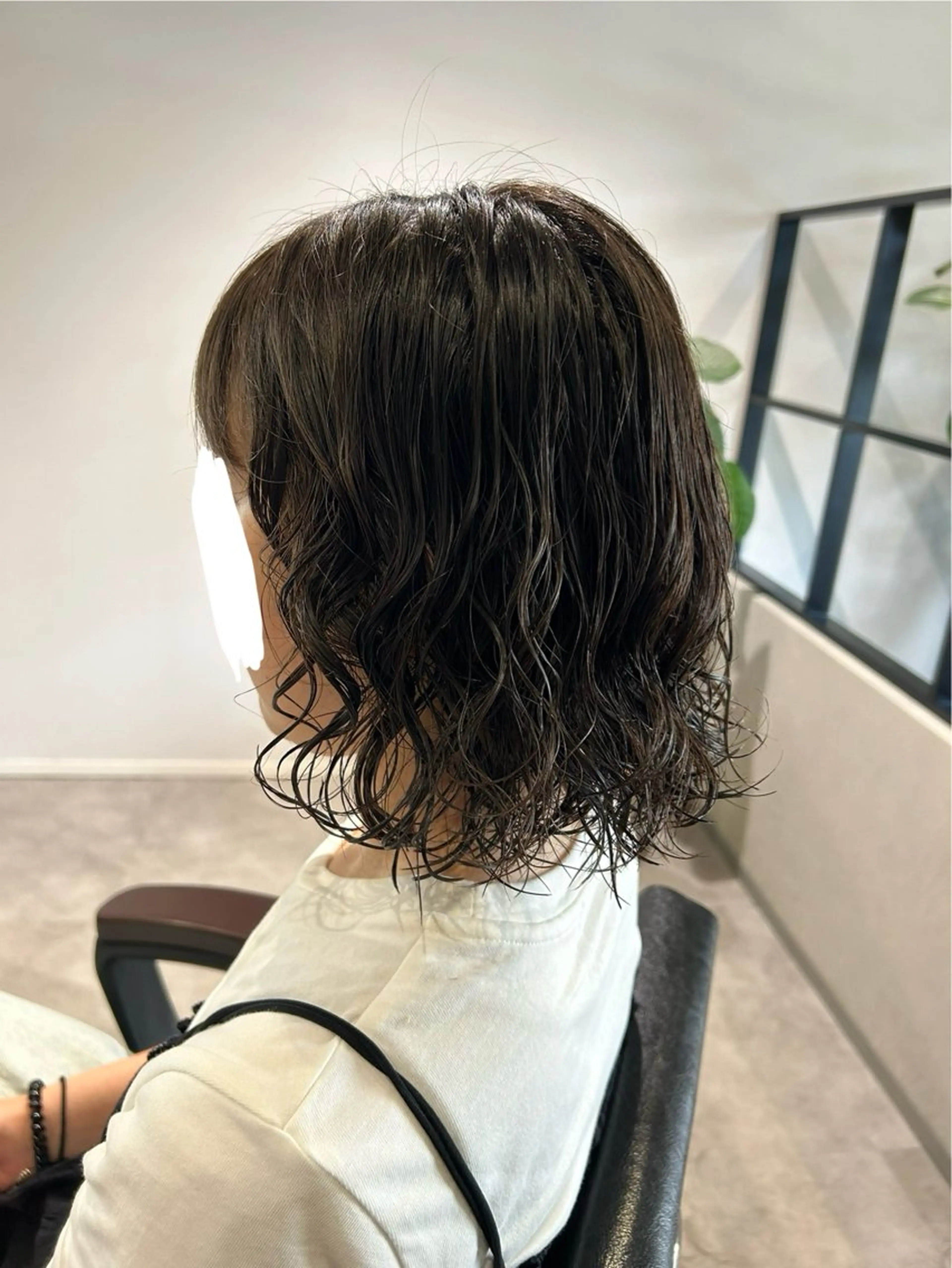 ミディアム パーマ ミディアムパーマ カット パーマ 松本 玲菜のヘアスタイル