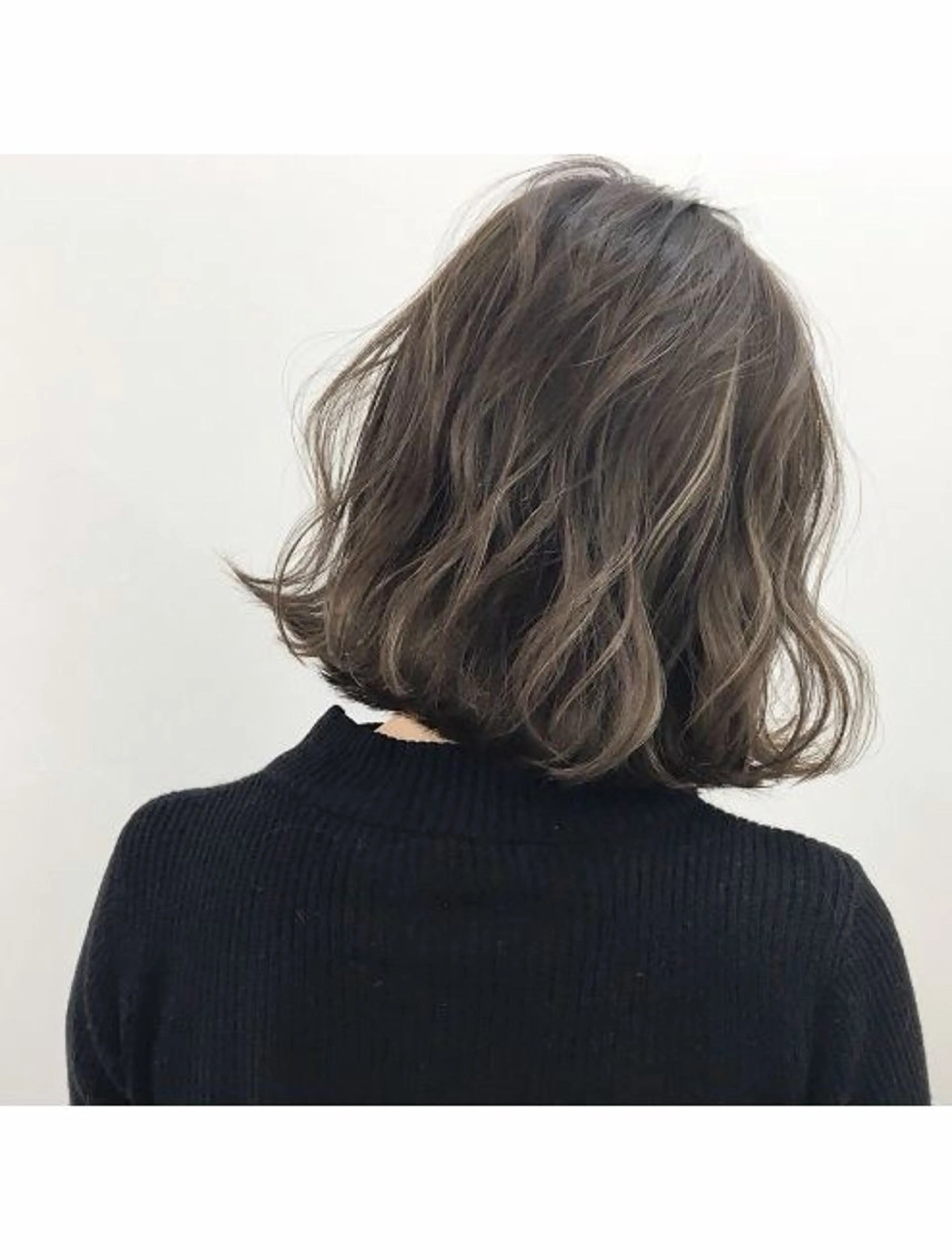 ミディアム カラー パーマ ミディアムパーマ ボブ カット トリートメント 森山 陽菜のヘアスタイル