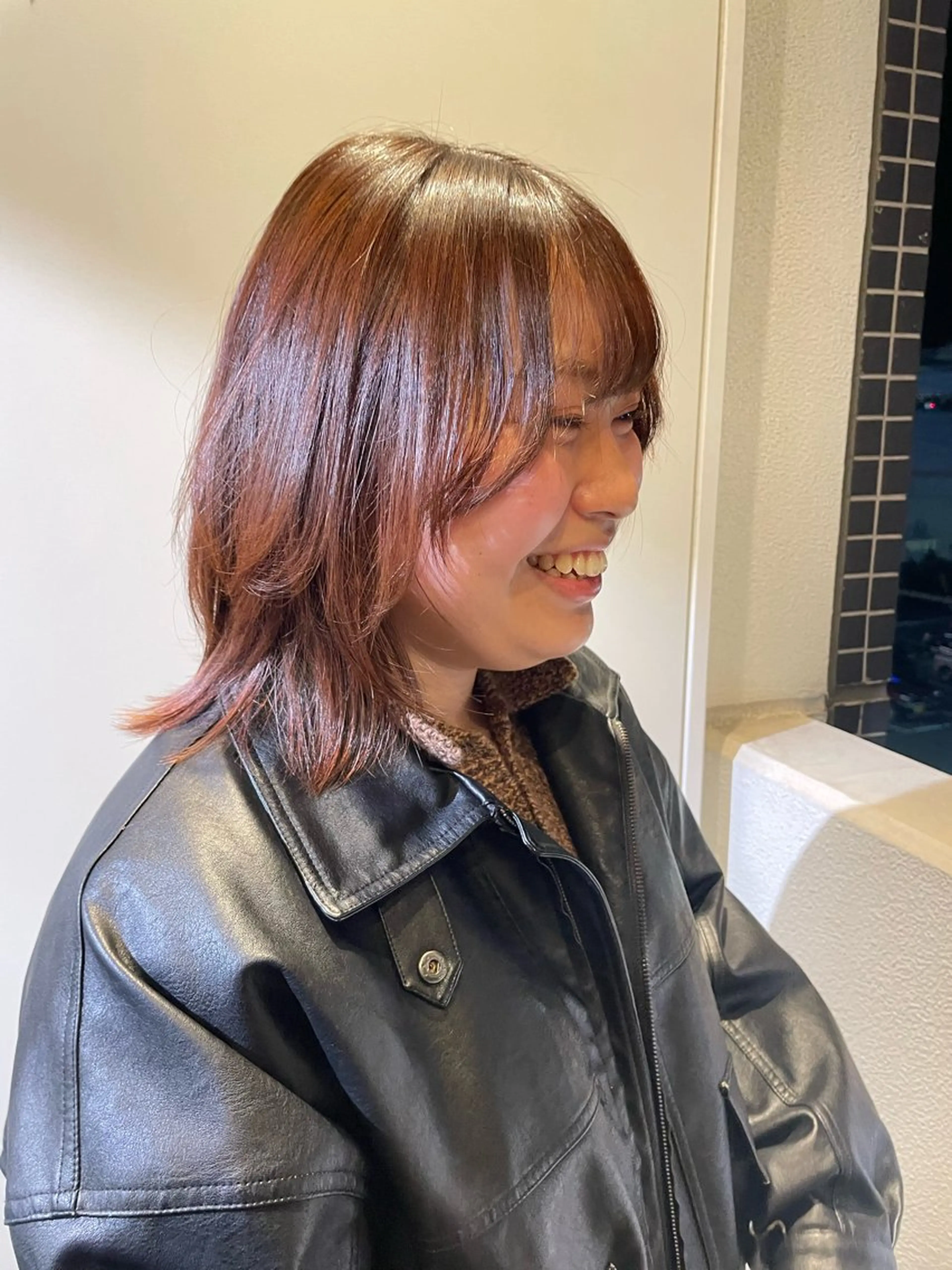ミディアム パーマ パーマ Toiro 横浜所属・🎀レイヤー/パーマ カラー/ai🎀のヘアスタイル