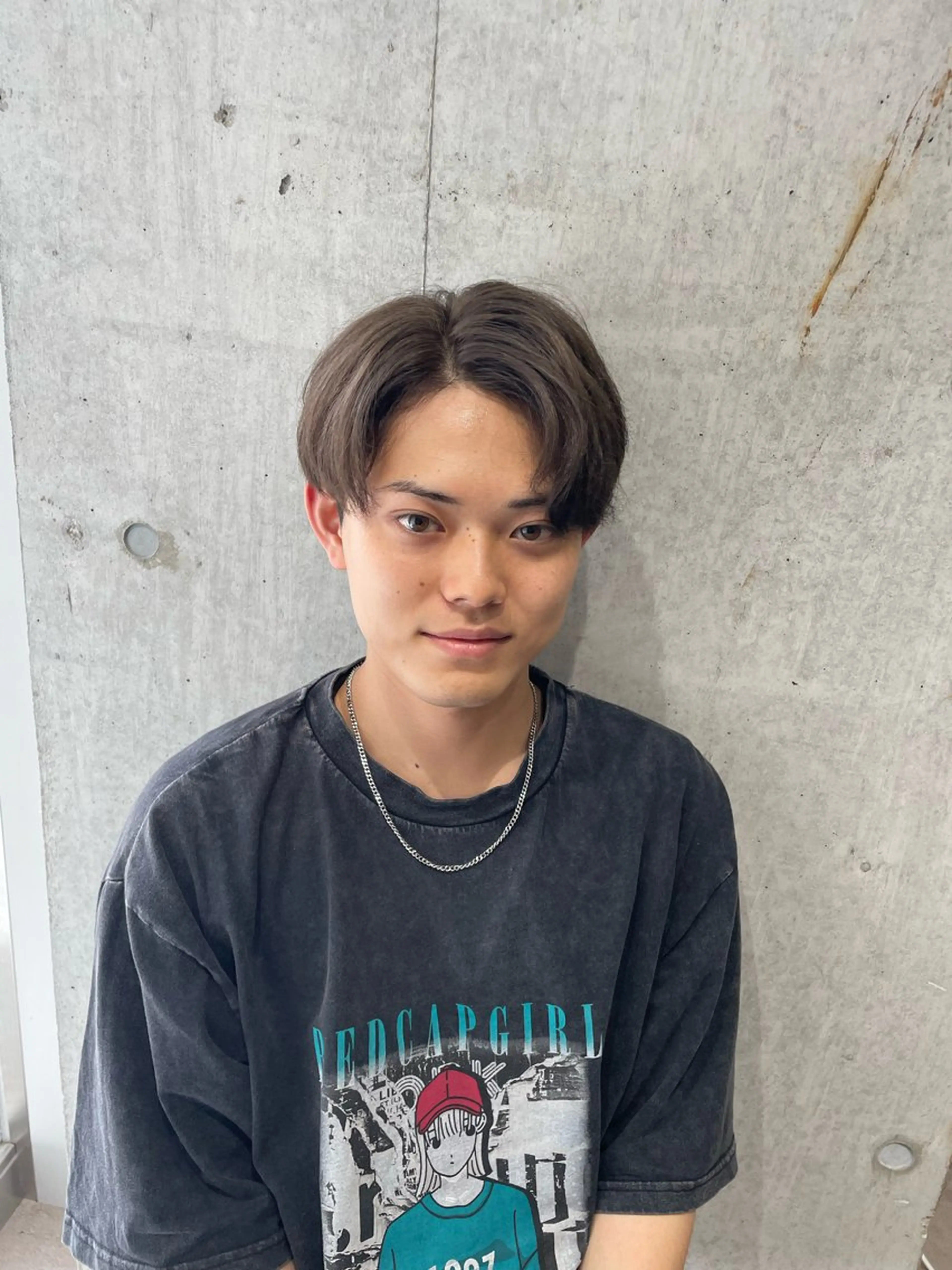 ショート カラー メンズ ヘアカラー トリートメント MASHIRO💎 透明感カラー/カットのヘアスタイル