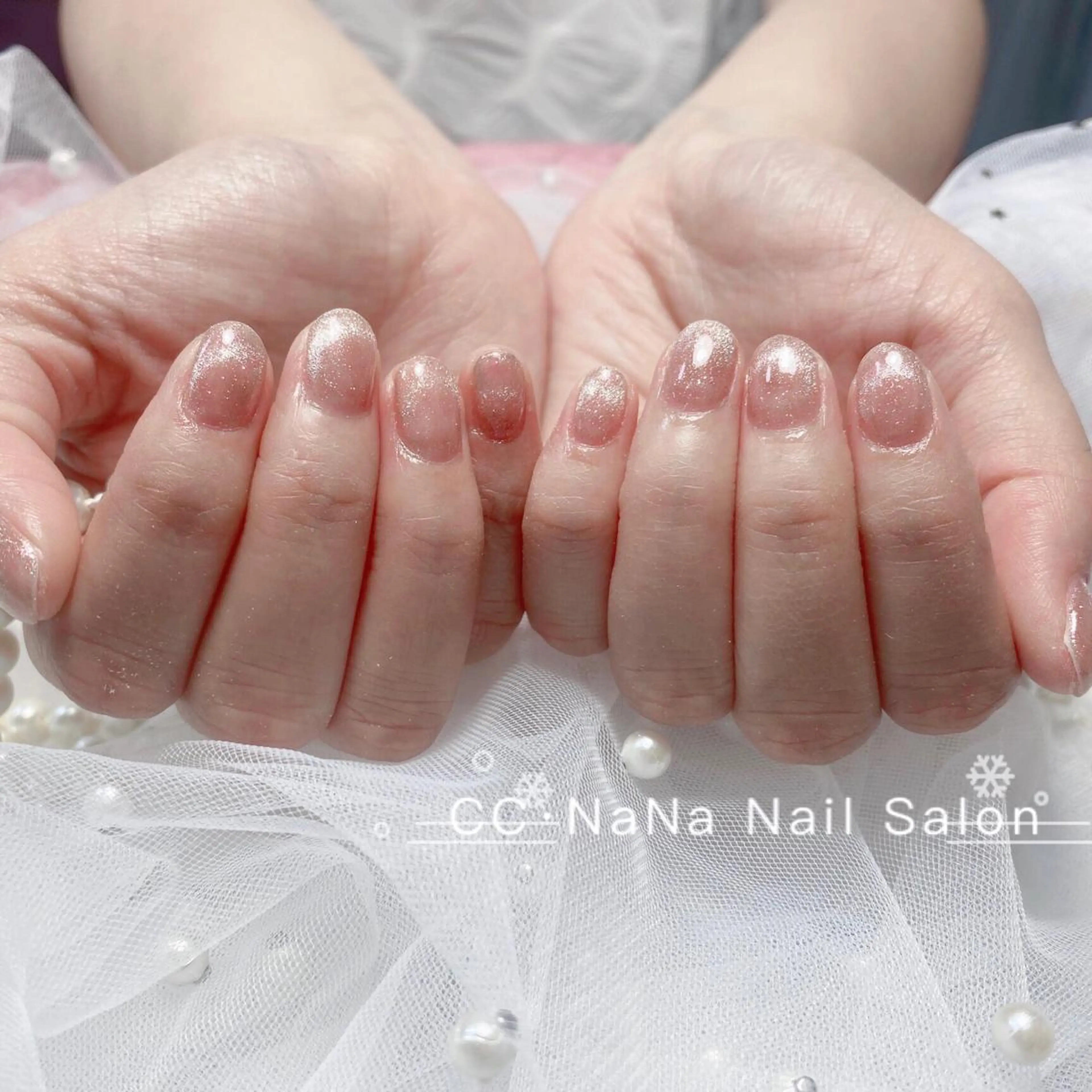 ネイル ジェルネイル パラジェル スカルプネイル 夏ネイル CC  NaNa ワンホンネイル🌙Nのネイルデザイン