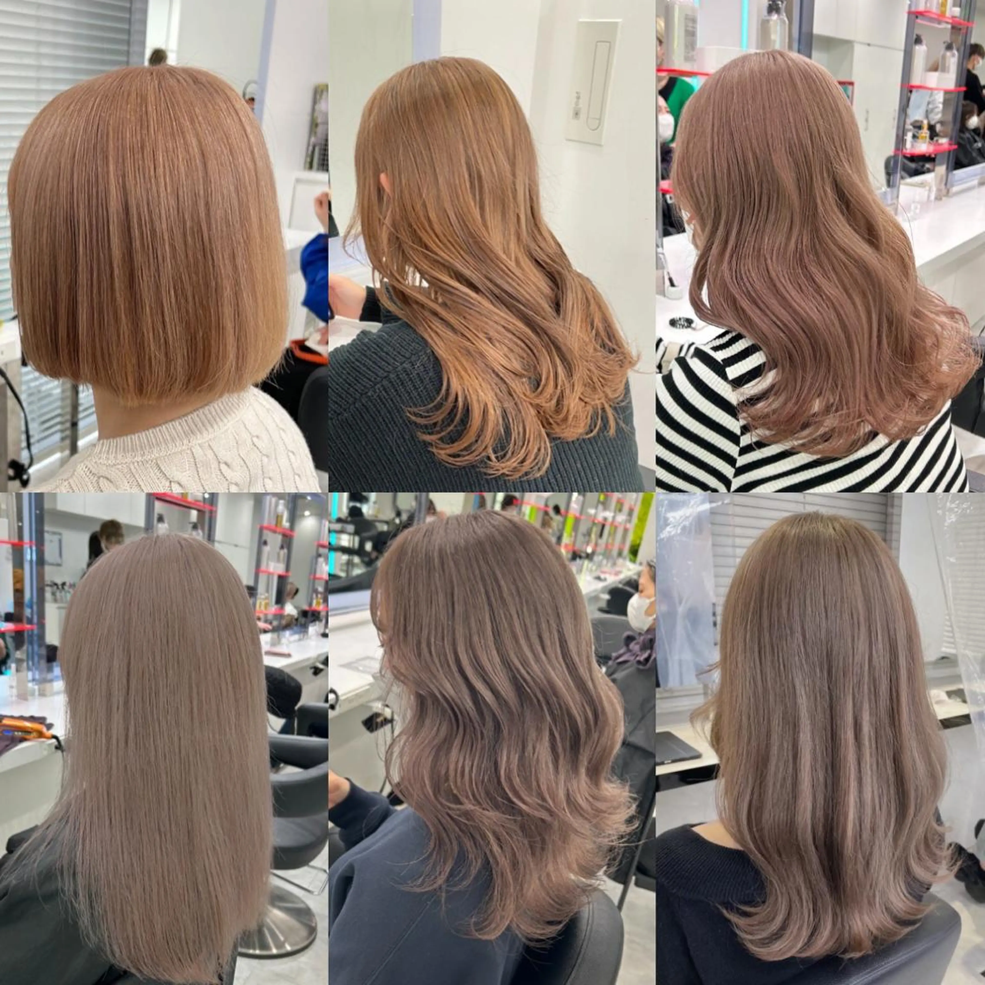 セミロング ヘアカラー トリートメント ヘッドスパ ヘアセット 💖透け感ベージュ KOTA💖のヘアスタイル