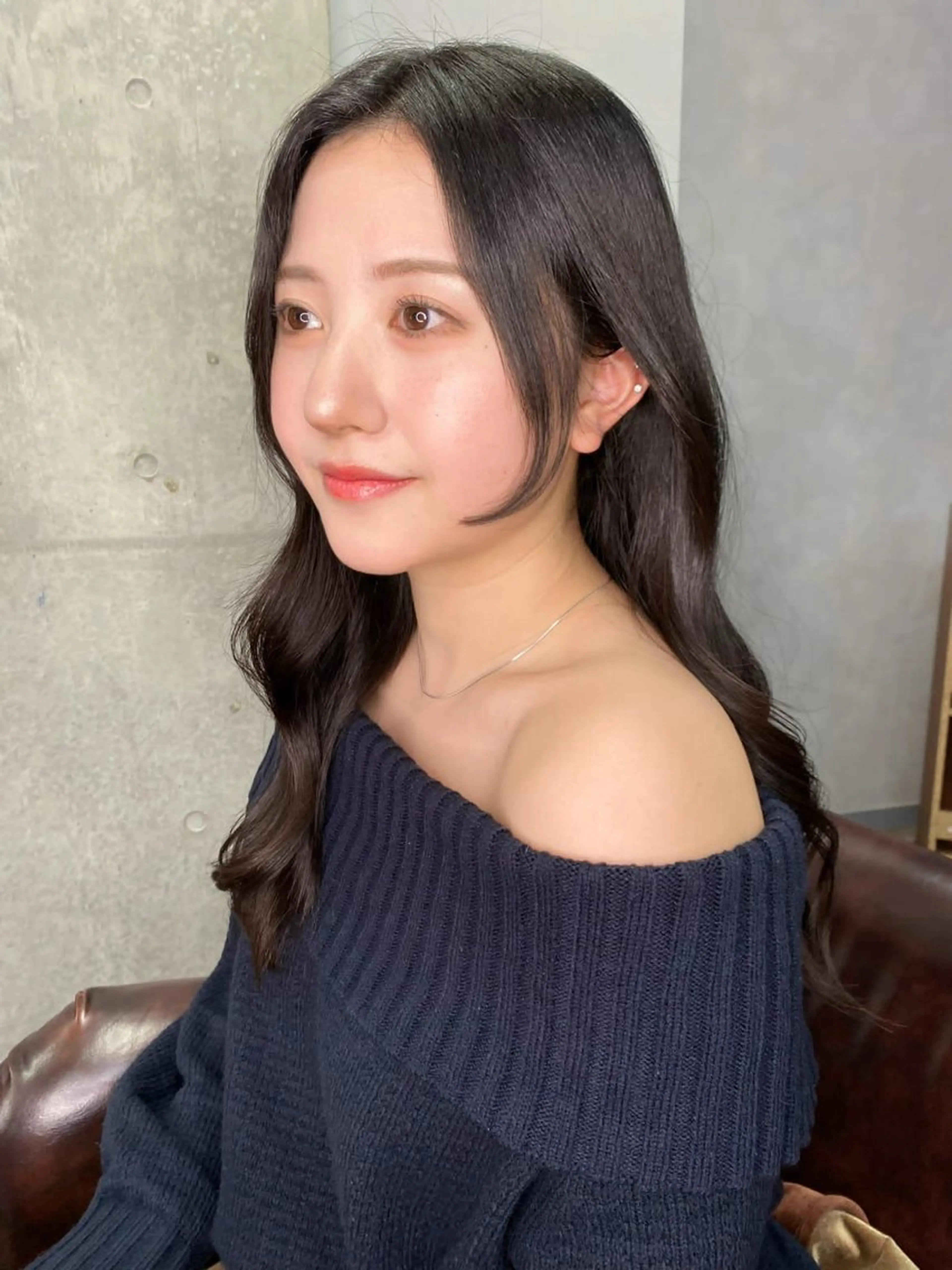ロング カラー 髪質改善 レイヤーカット 韓国風/ワンホンヘア 髪質改善/MaCoのヘアスタイル