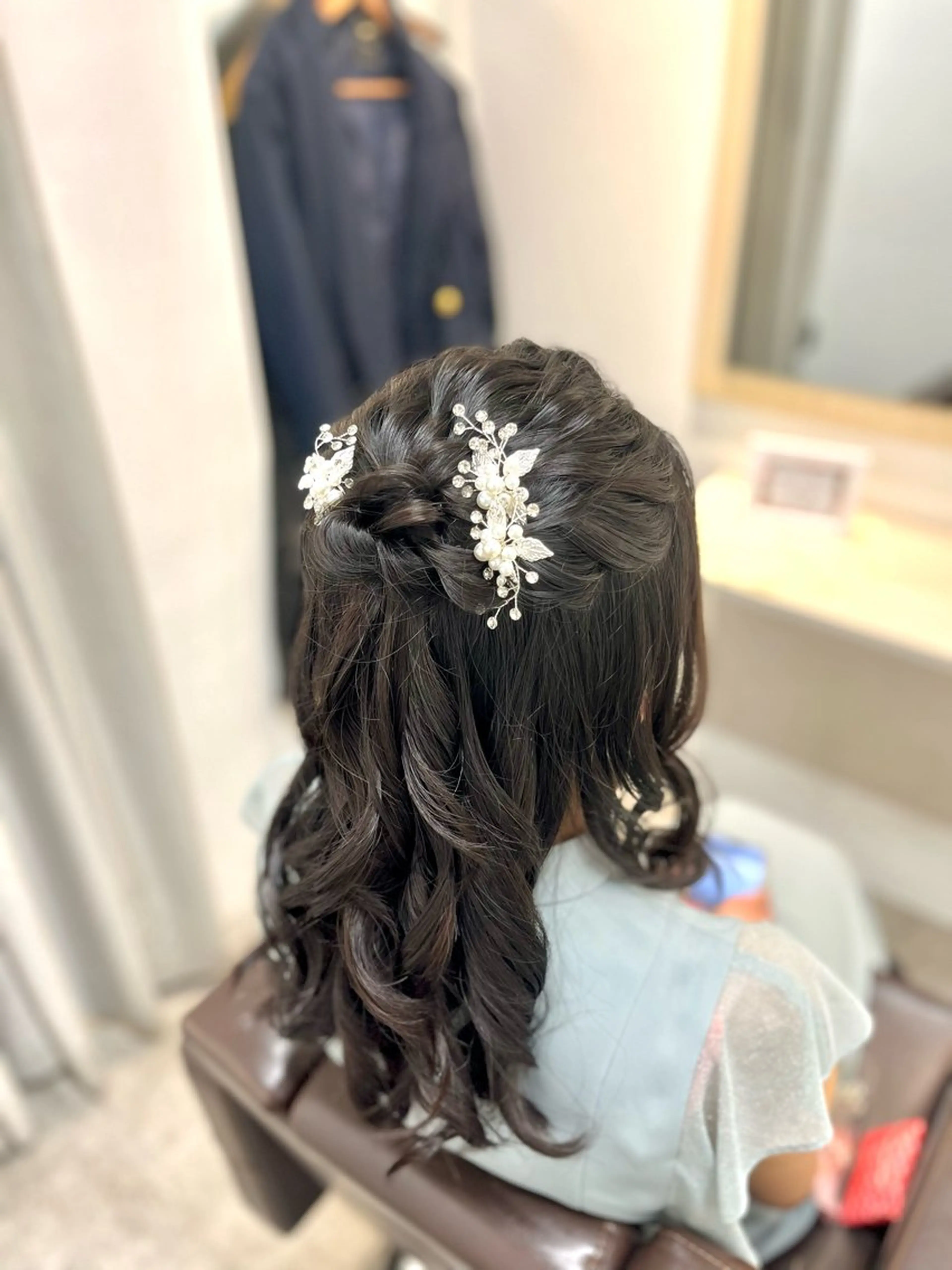 ヘアアレンジ ハーフアップ 結婚式・ブライダル ヘアセット 似合わせヘアメイク 💐オダギリチアキのヘアスタイル