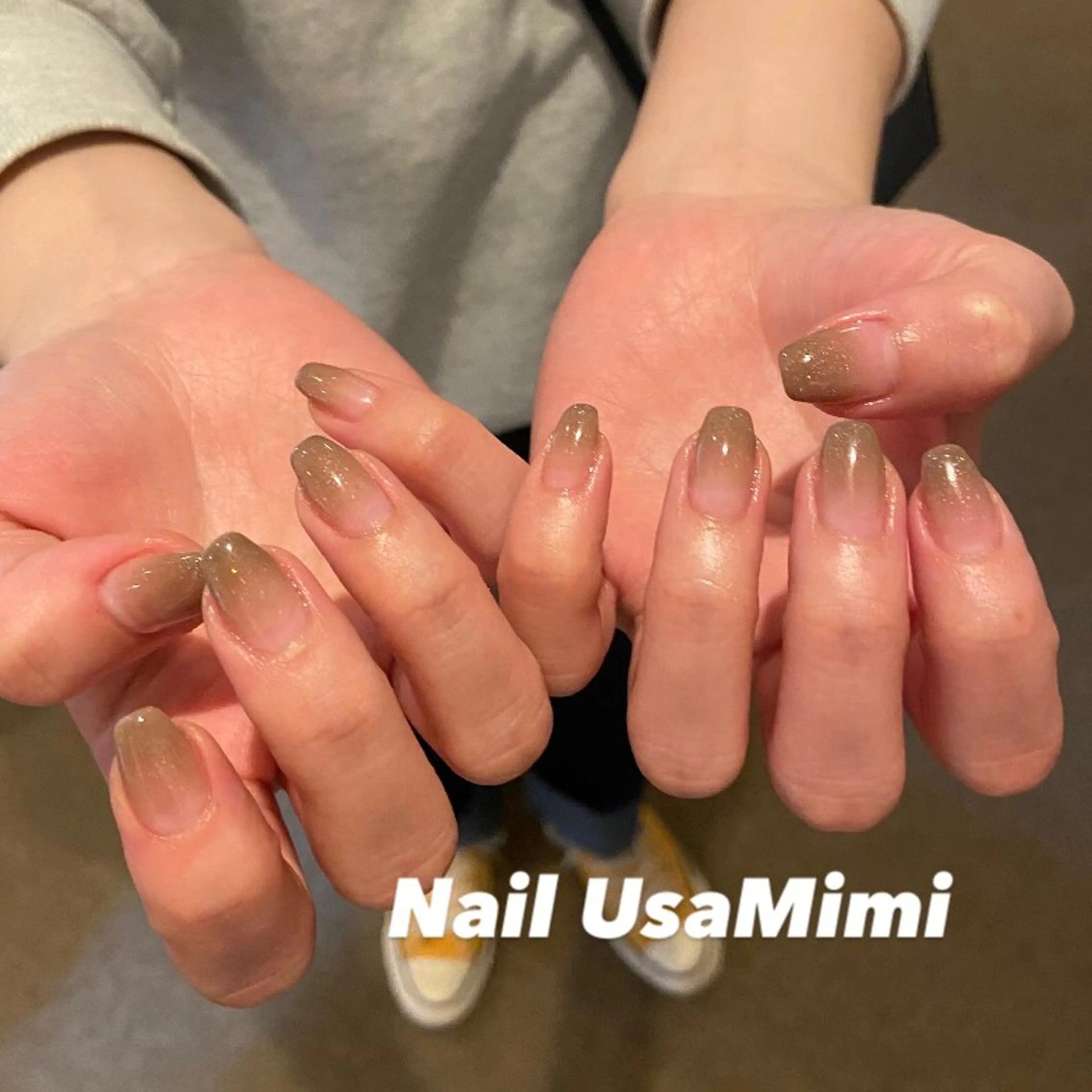 ネイル フットネイル ジェルネイル マグネットネイル 持ち込み ニュアンスネイル 本町ネイルNail UsaMimiのネイルデザイン