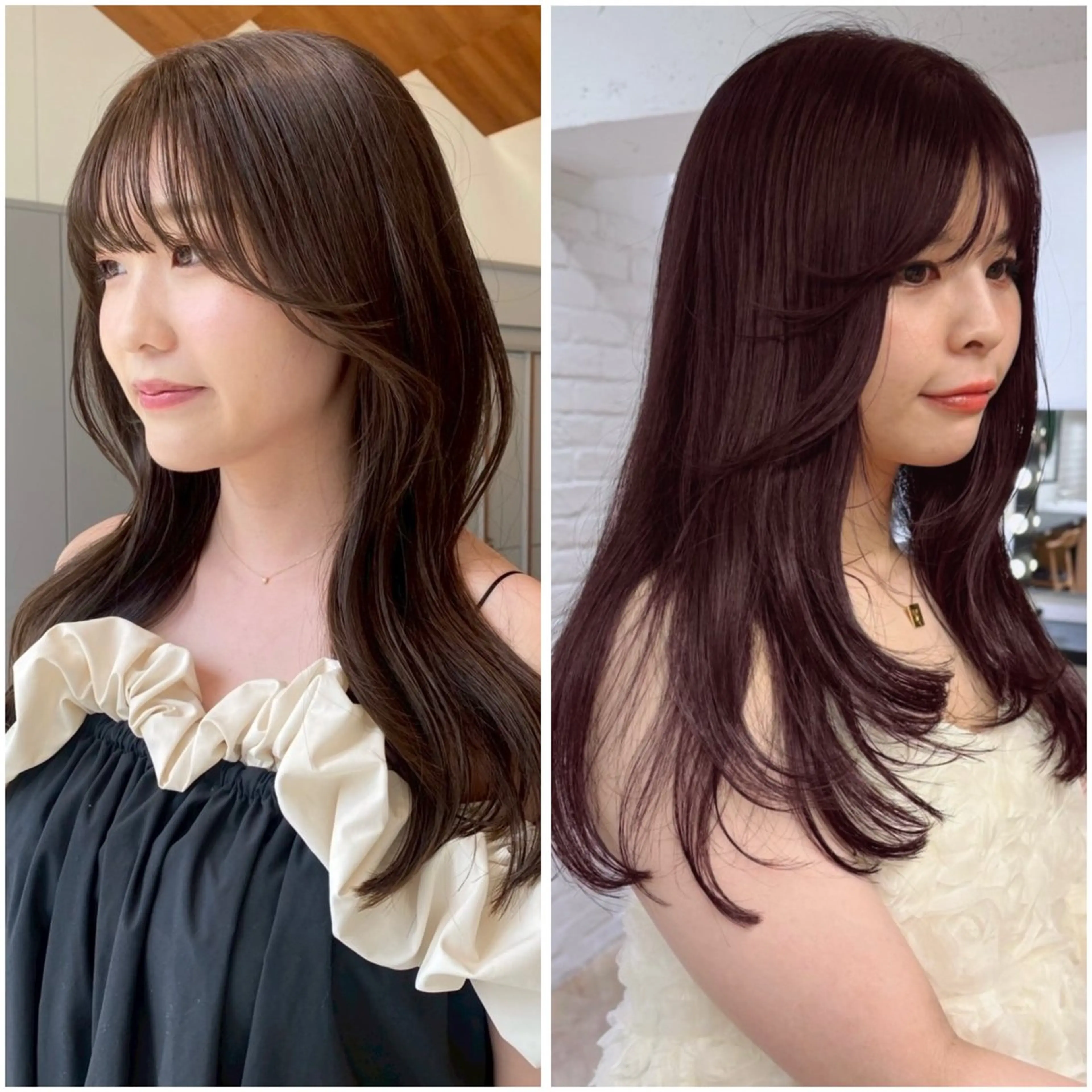 ロング カラー 透明感カラー カット ヘアカラー トリートメント レイヤーカット/暖色 カラー/mao🎀のヘアスタイル