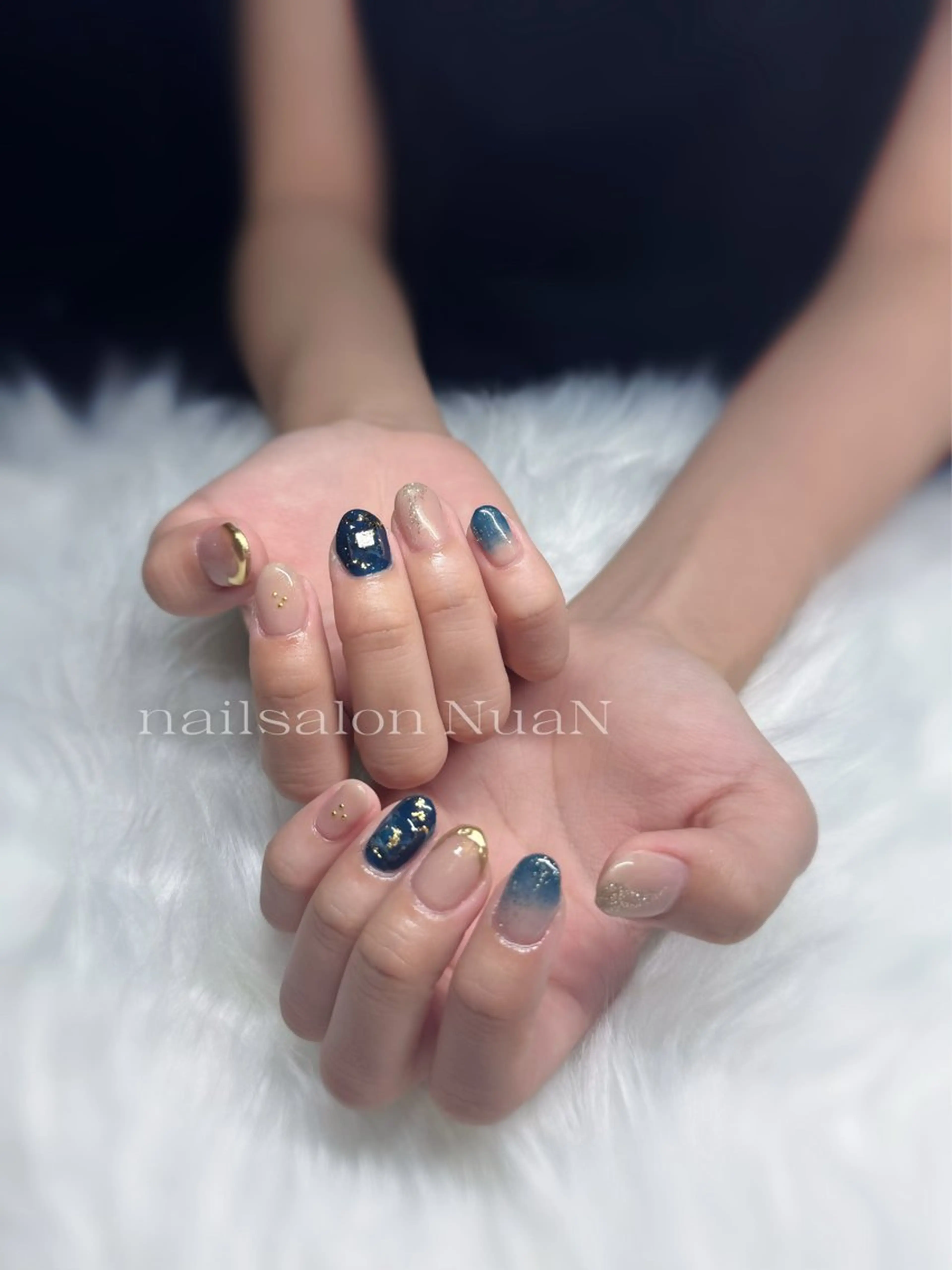 ネイル 成人式 ハンドネイル NuaN 名城線黒川駅徒歩3分のネイルデザイン