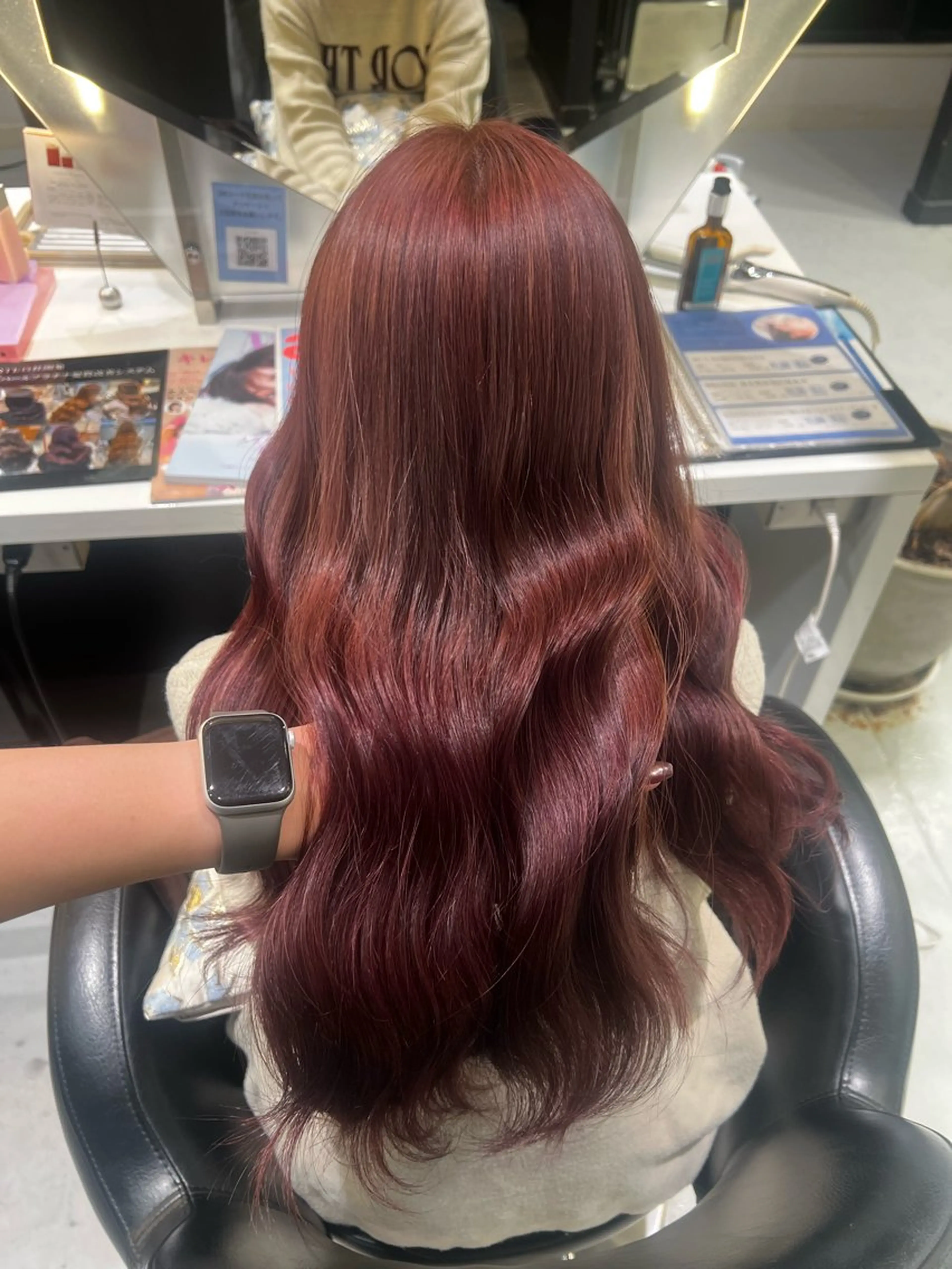 ロング カット ヘアカラー トリートメント 韓国風顔まわり/もみ れ毛/マツエク♡美咲のヘアスタイル