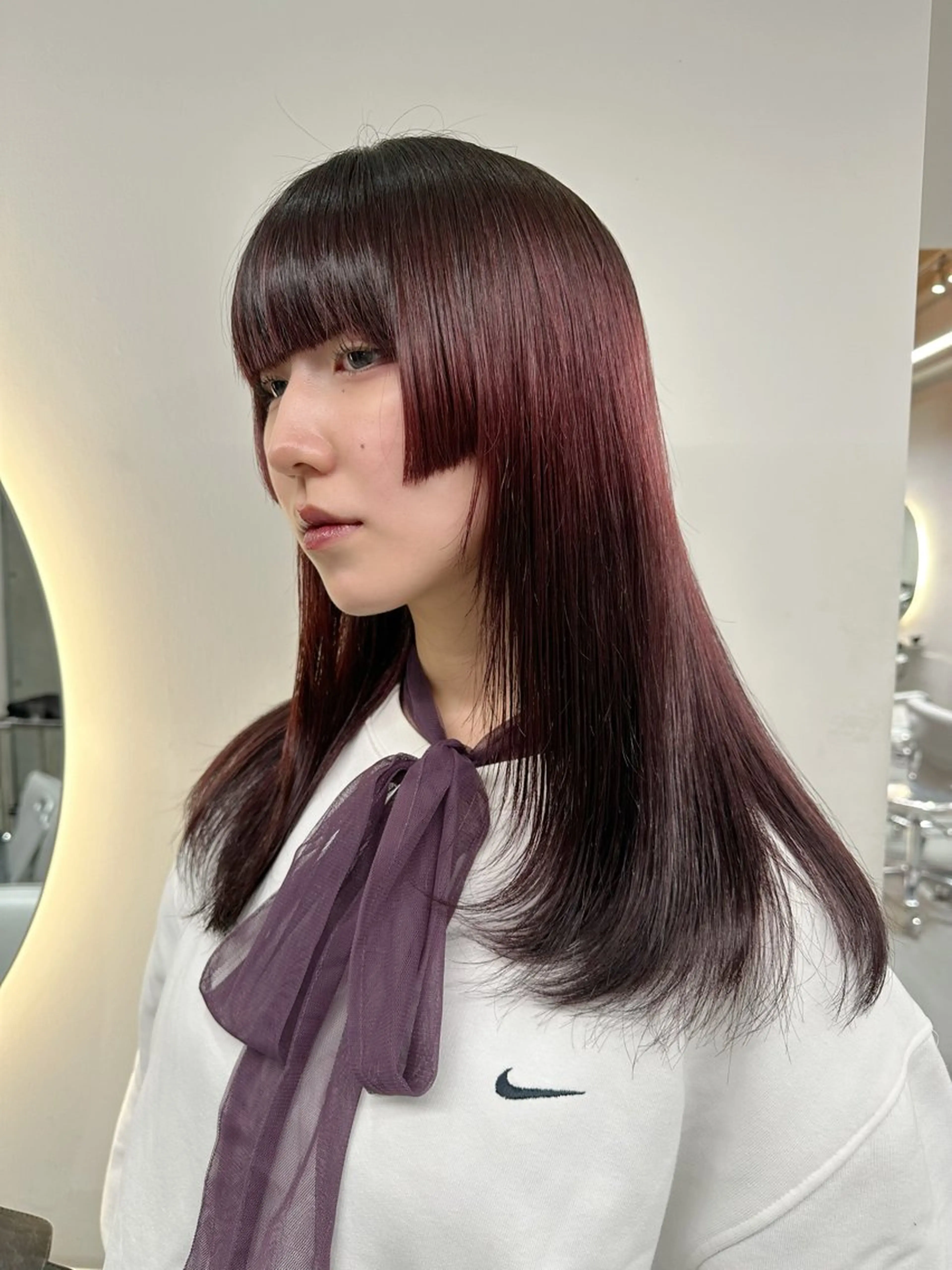 ロング ピンクラベンダー トリートメント SOL.所属・ハイトーンカラー/デ ザインカラー中川竜斗のヘアスタイル