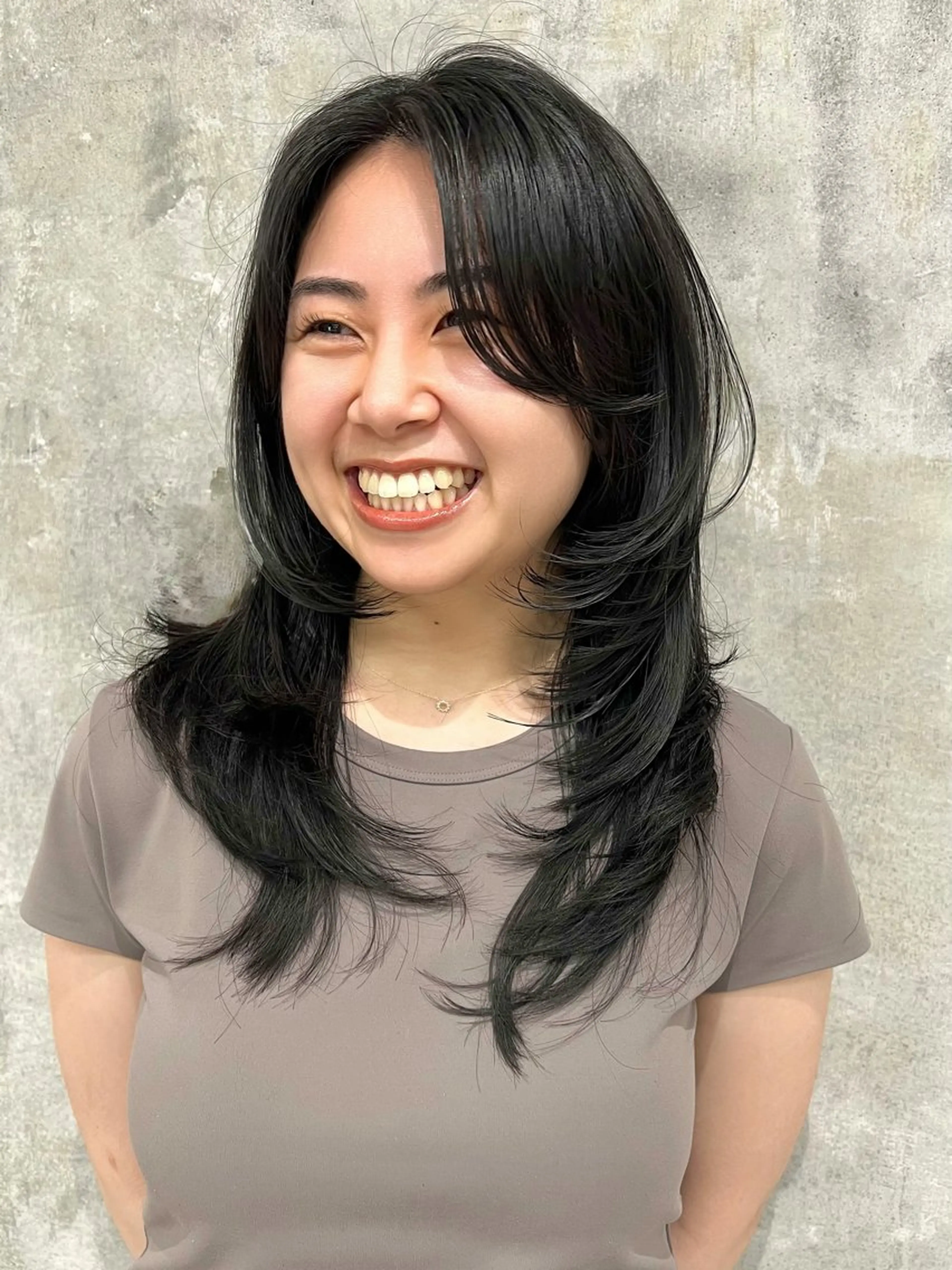 ロング レイヤーカット カット 縮毛矯正 🌞レイヤー×カラー 前川那津美🌞のヘアスタイル