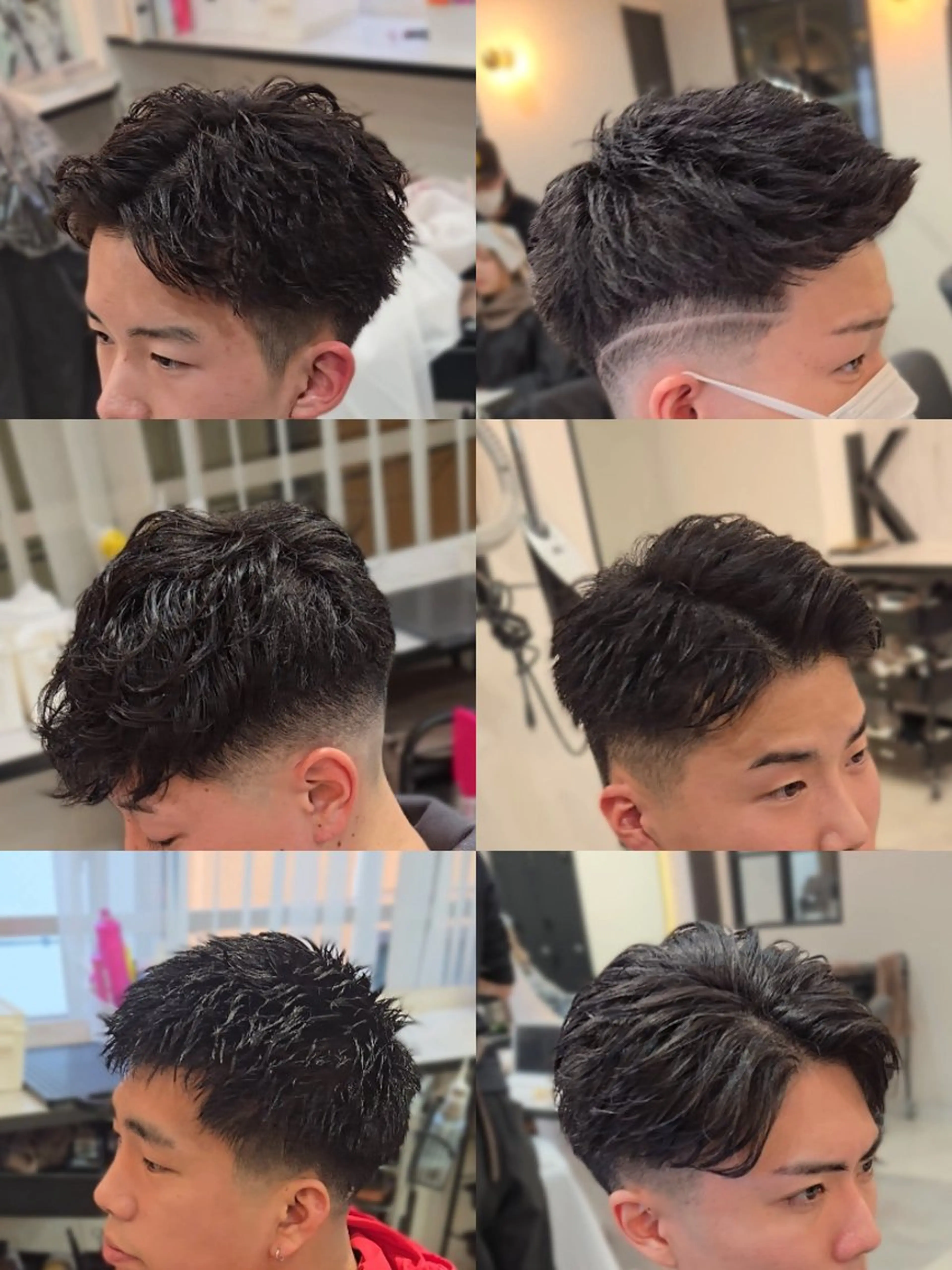 メンズ ショート パーマ カット パーマ ヘアセット Lapis 名古屋駅前店所属・LEN名古屋/パーマ メンズ特化美容師のヘアスタイル