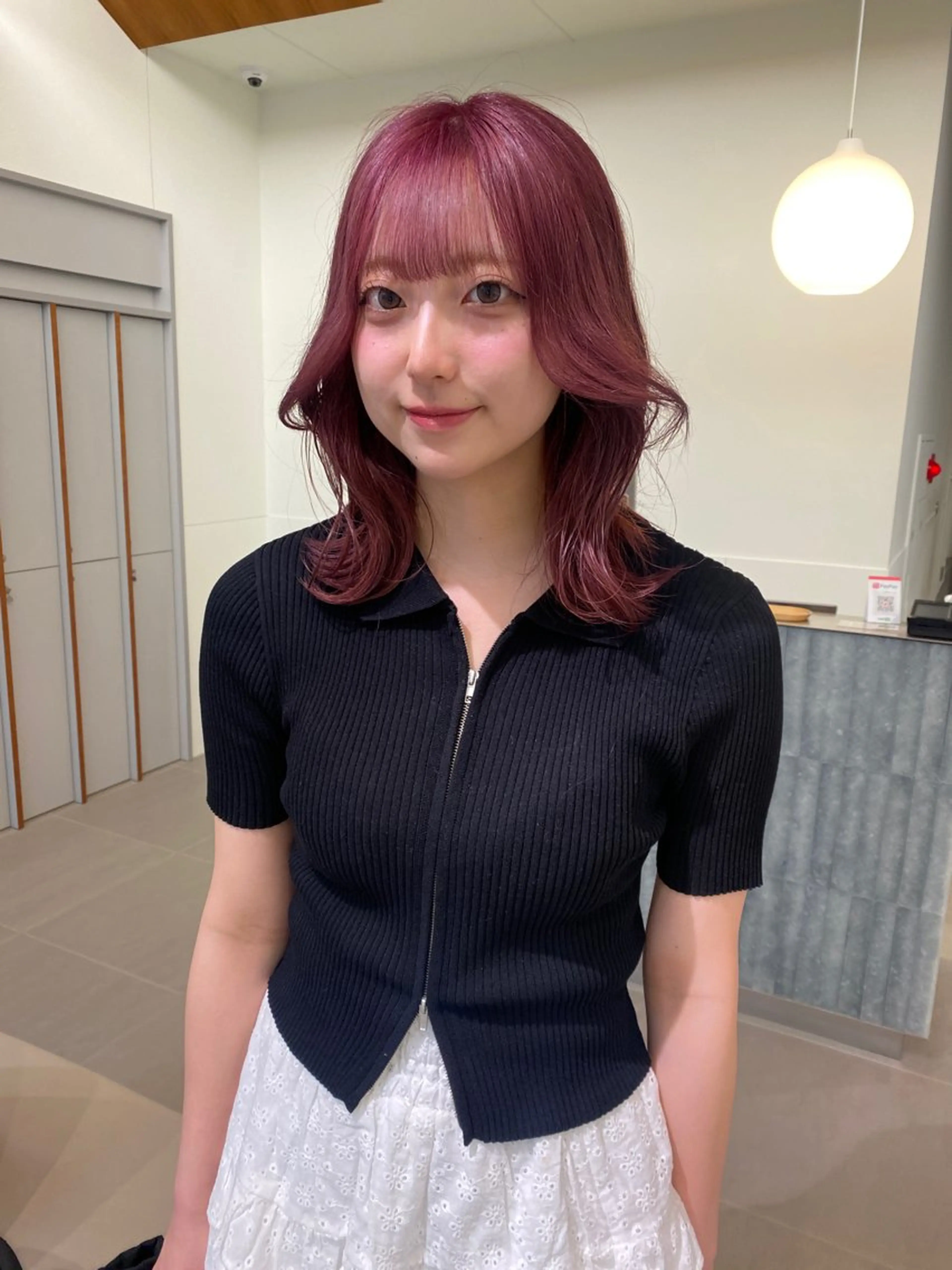 ミディアム カラー ラベンダーカラー ピンクカラー ヘアカラー ハイトーン大得意 ×レイヤー🕊aiのヘアスタイル