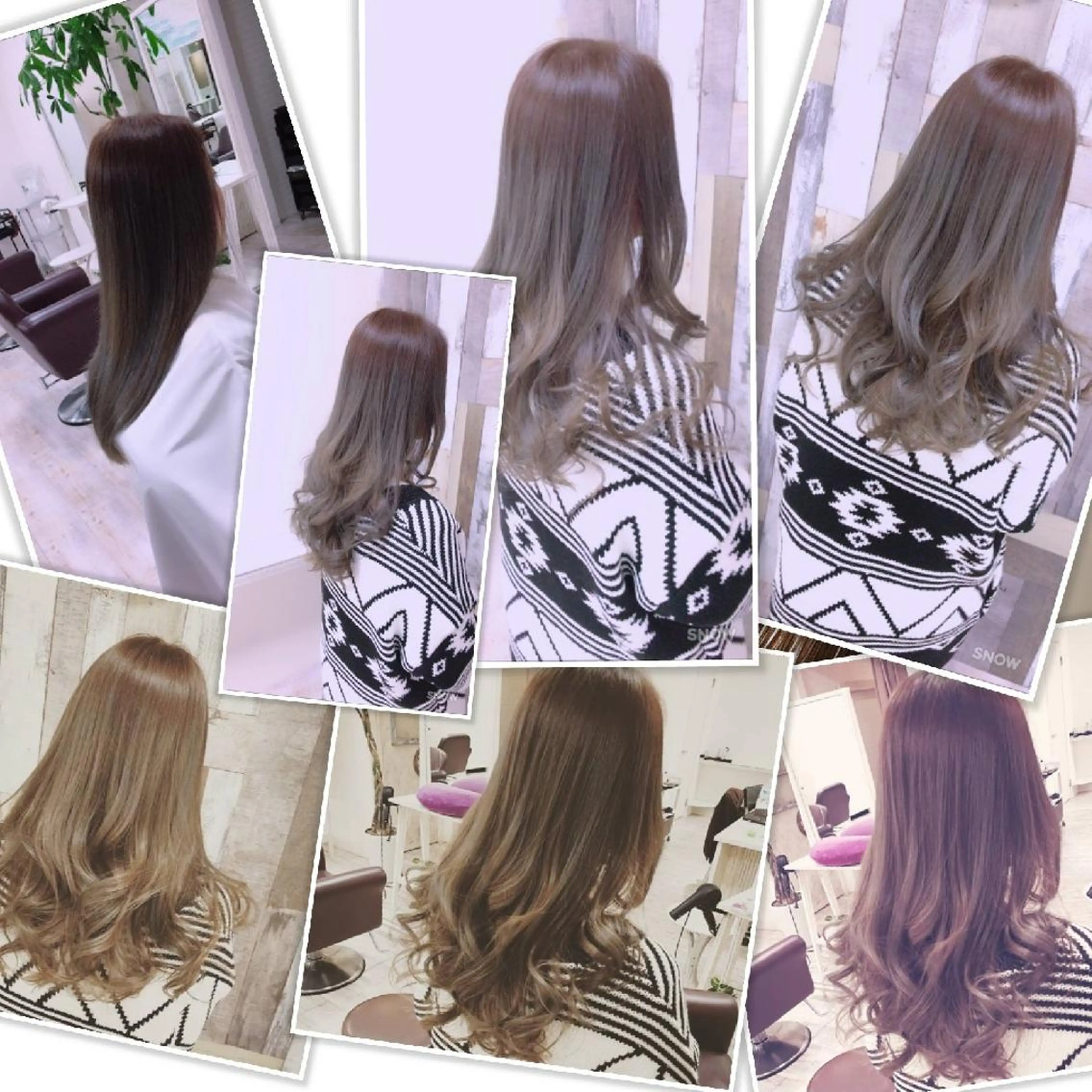 ロング カラー 透明感カラー Aile所属・酸性ストレート／カラ ー/山下高明のヘアスタイル